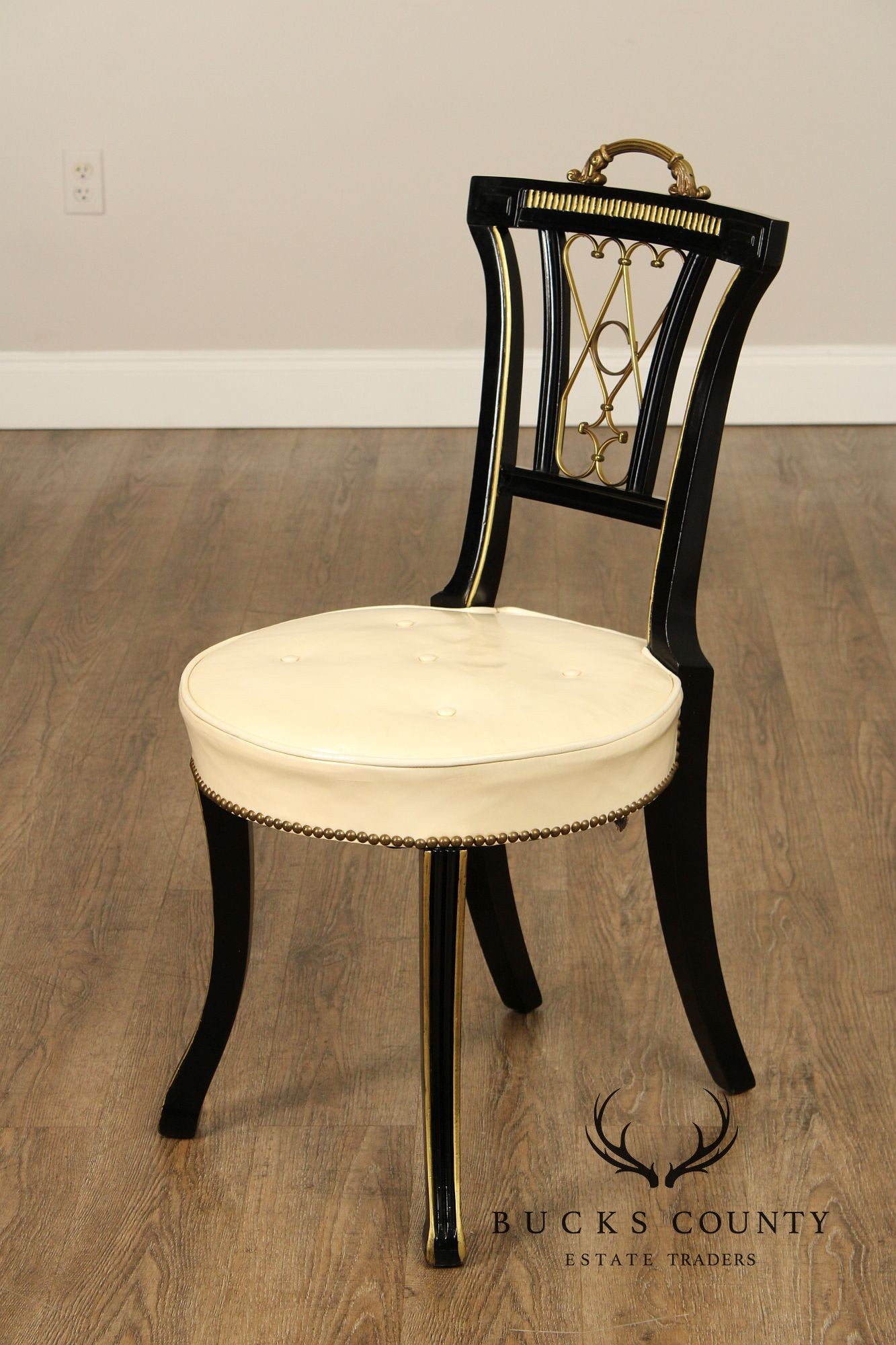 Regency Style Ebonized Side Chair