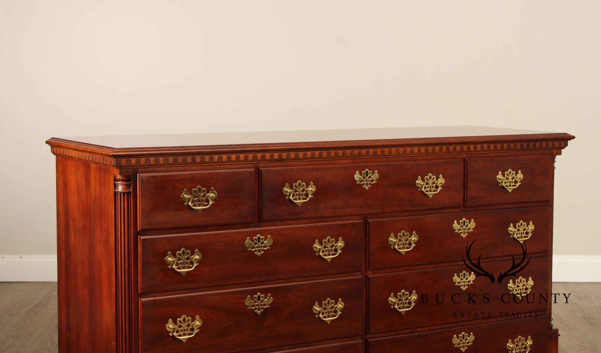 Statton Chippendale Style Cherry Dresser