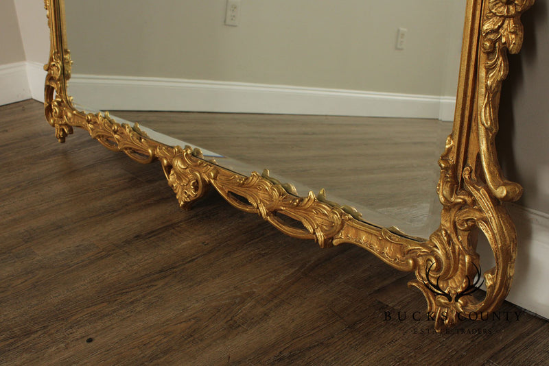 Friedman Brothers Rococo Style Giltwood  Over Mantel Wall Mirror