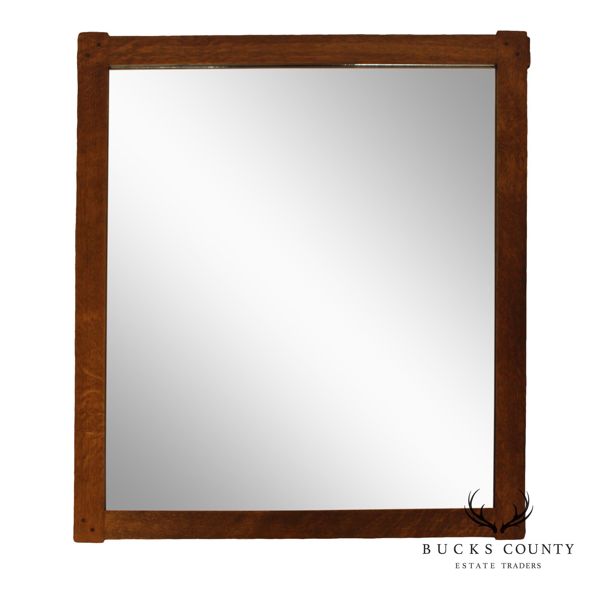 Mission Style Oak Wall Mirror