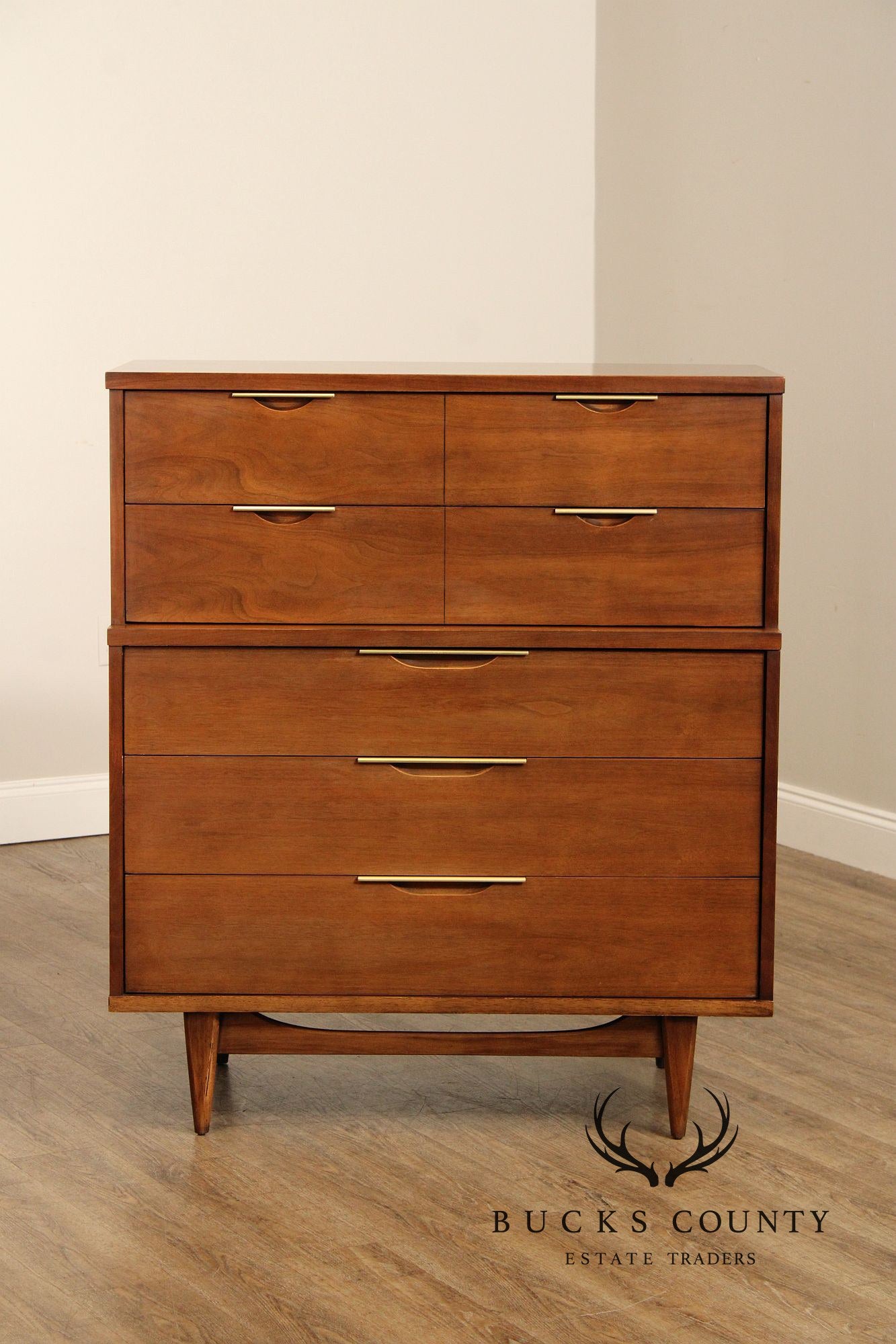 Kent Coffey 'The Tableau' Mid Century Modern Walnut Tall Chest