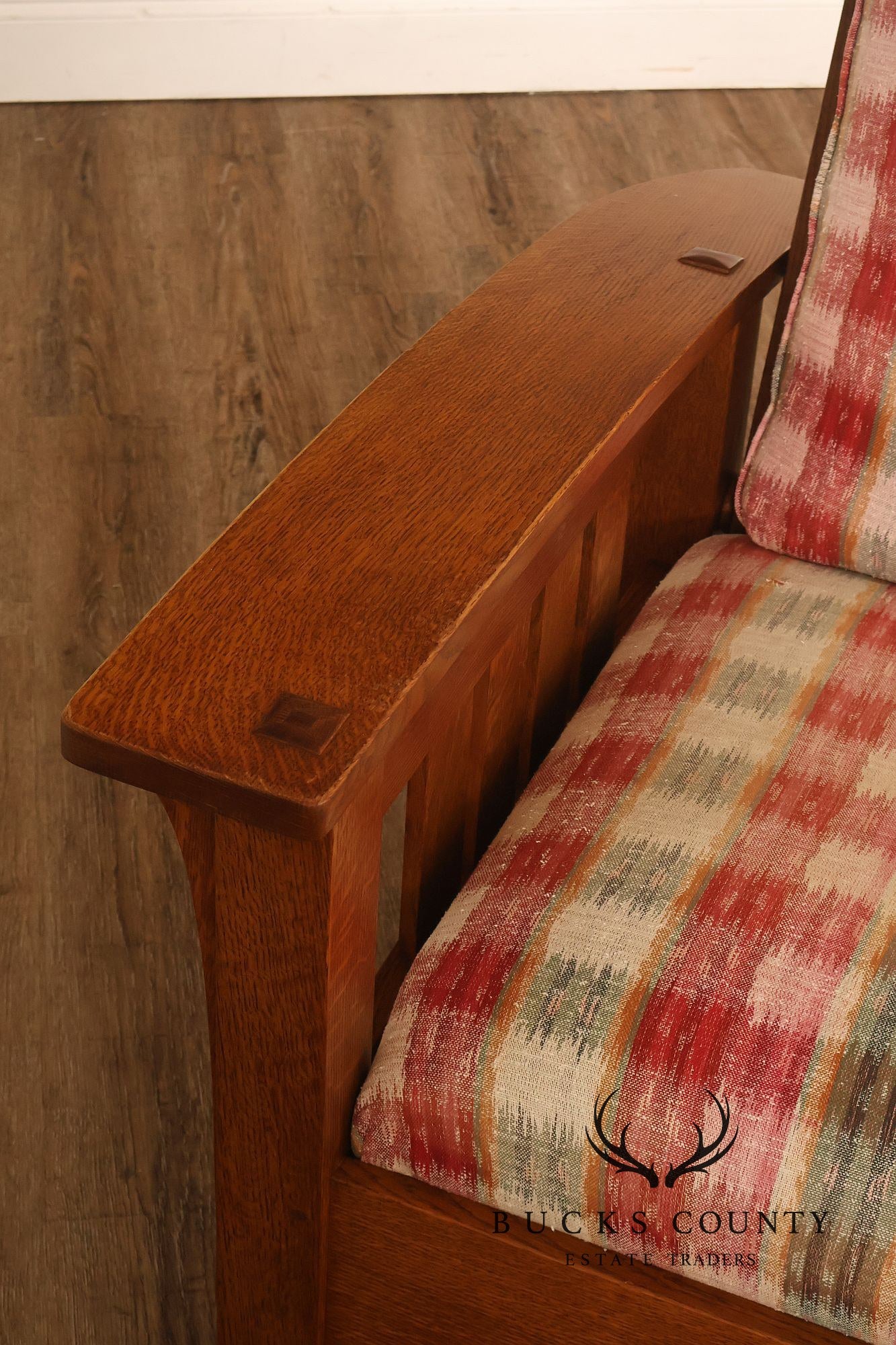 Stickley Mission Collection Oak Bow Arm Morris Chair