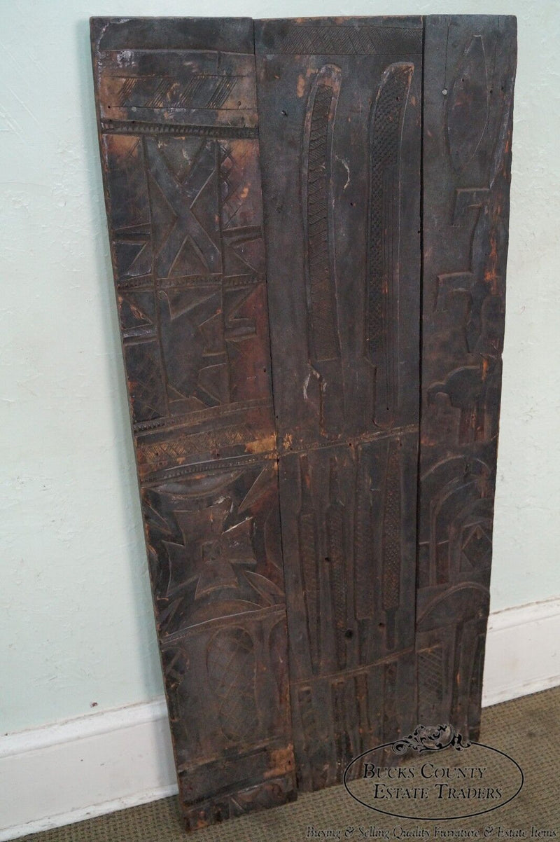 Large Hand Carved Mali Tribal African Dogan Door (C)