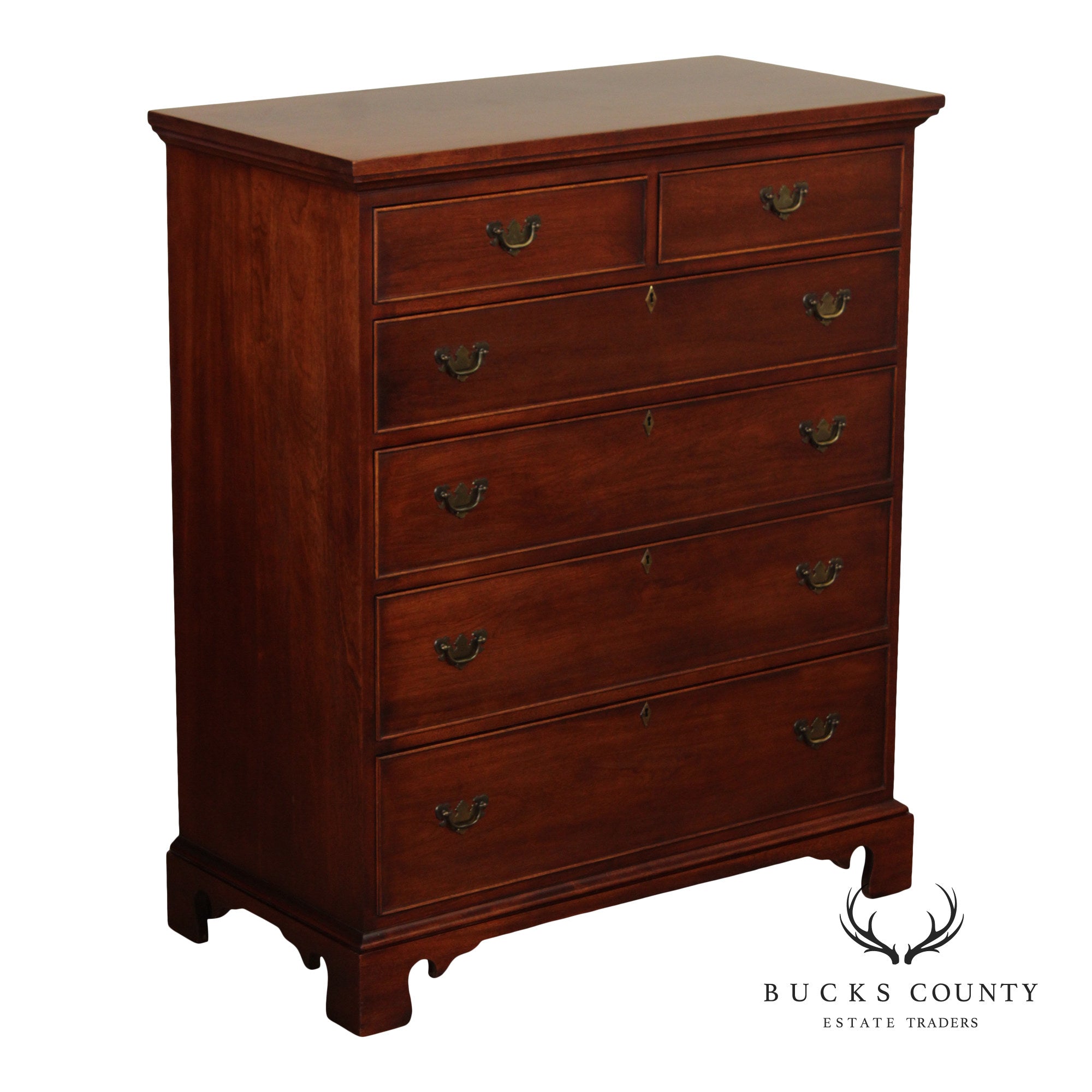 Craftique Chippendale Style Mahogany Tall Chest