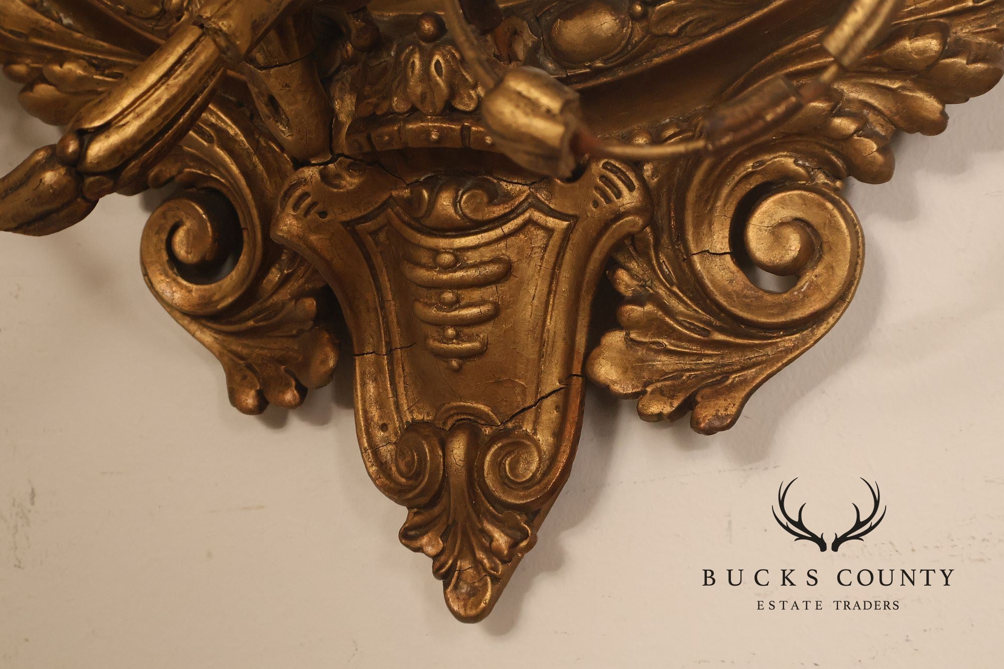 Antique French Giltwood Girandole Mirror