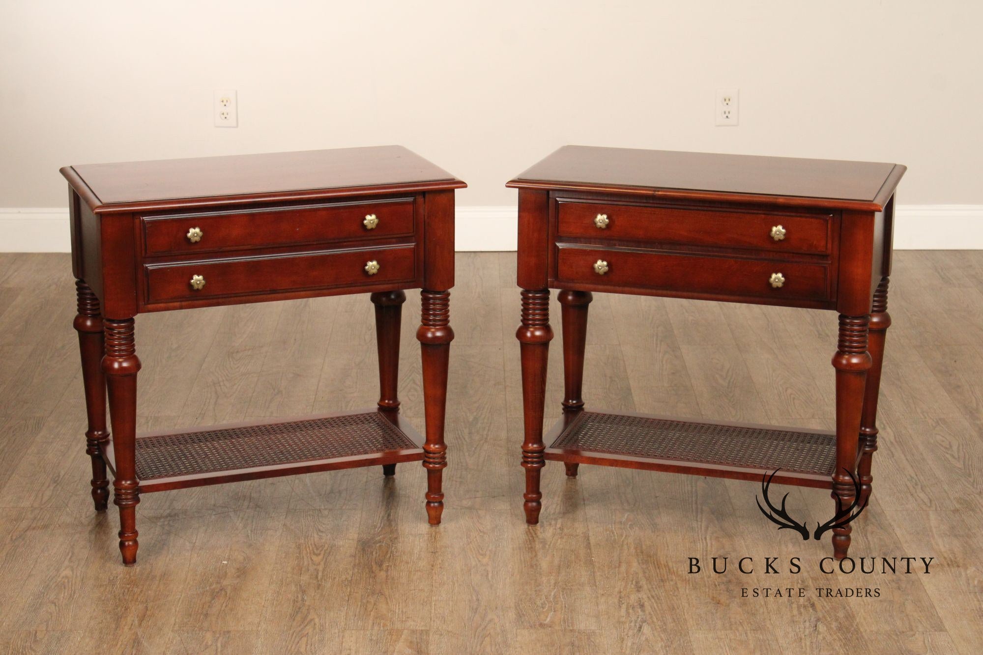 Ethan Allen 'British Classics' Pair of Cayman Nightstands