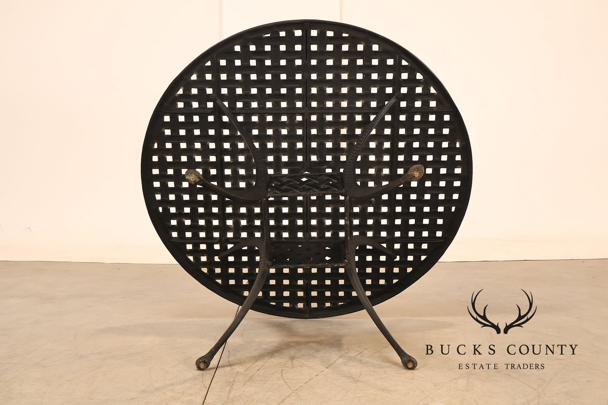 Hanamint 48" Round Cast Aluminum Outdoor Patio Dining Table With Lattice Top