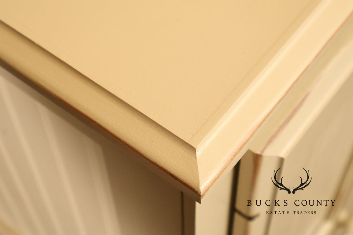 Coastal Style Painted Linen Cabinet