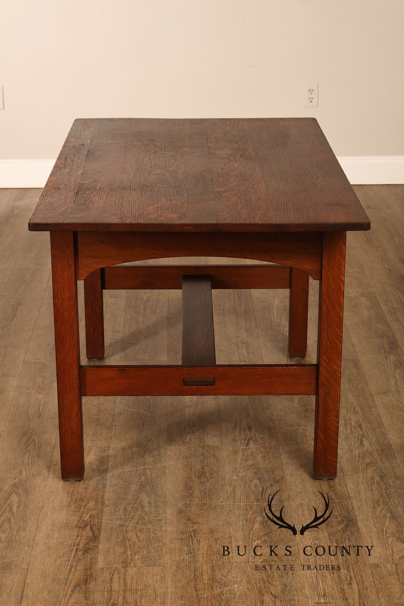 Antique L. & J.G. Stickley Mission Oak Library Table
