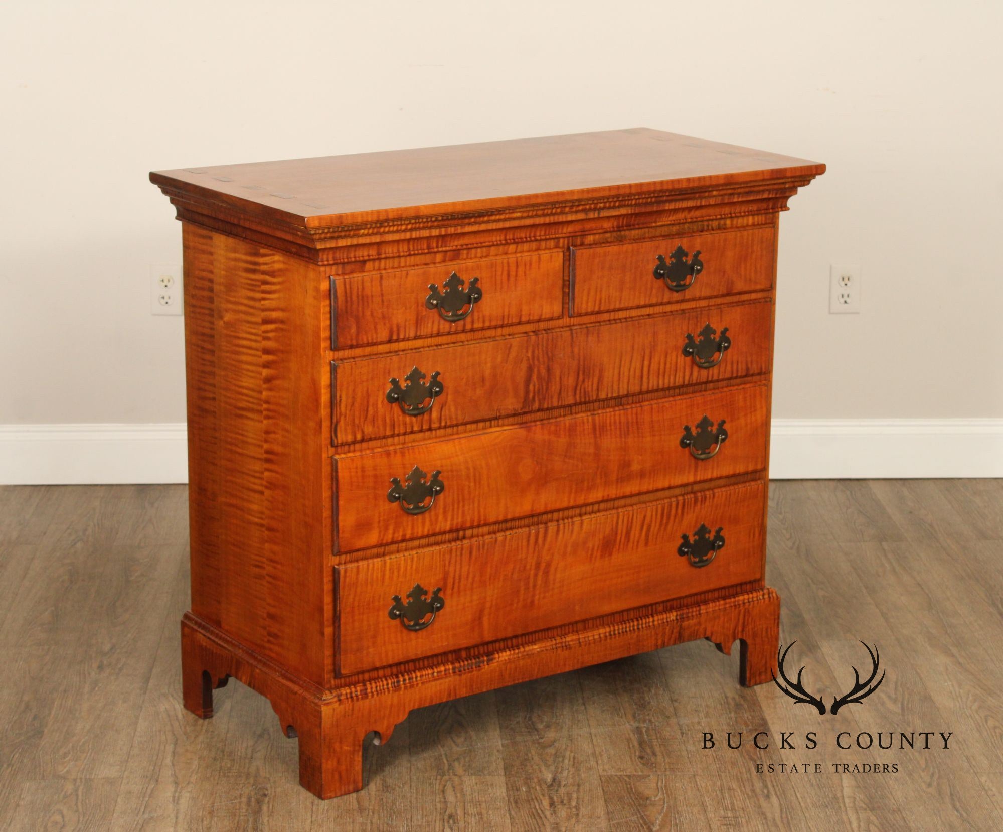 Oley Valley Reproductions Tiger Maple Chest Of Drawers