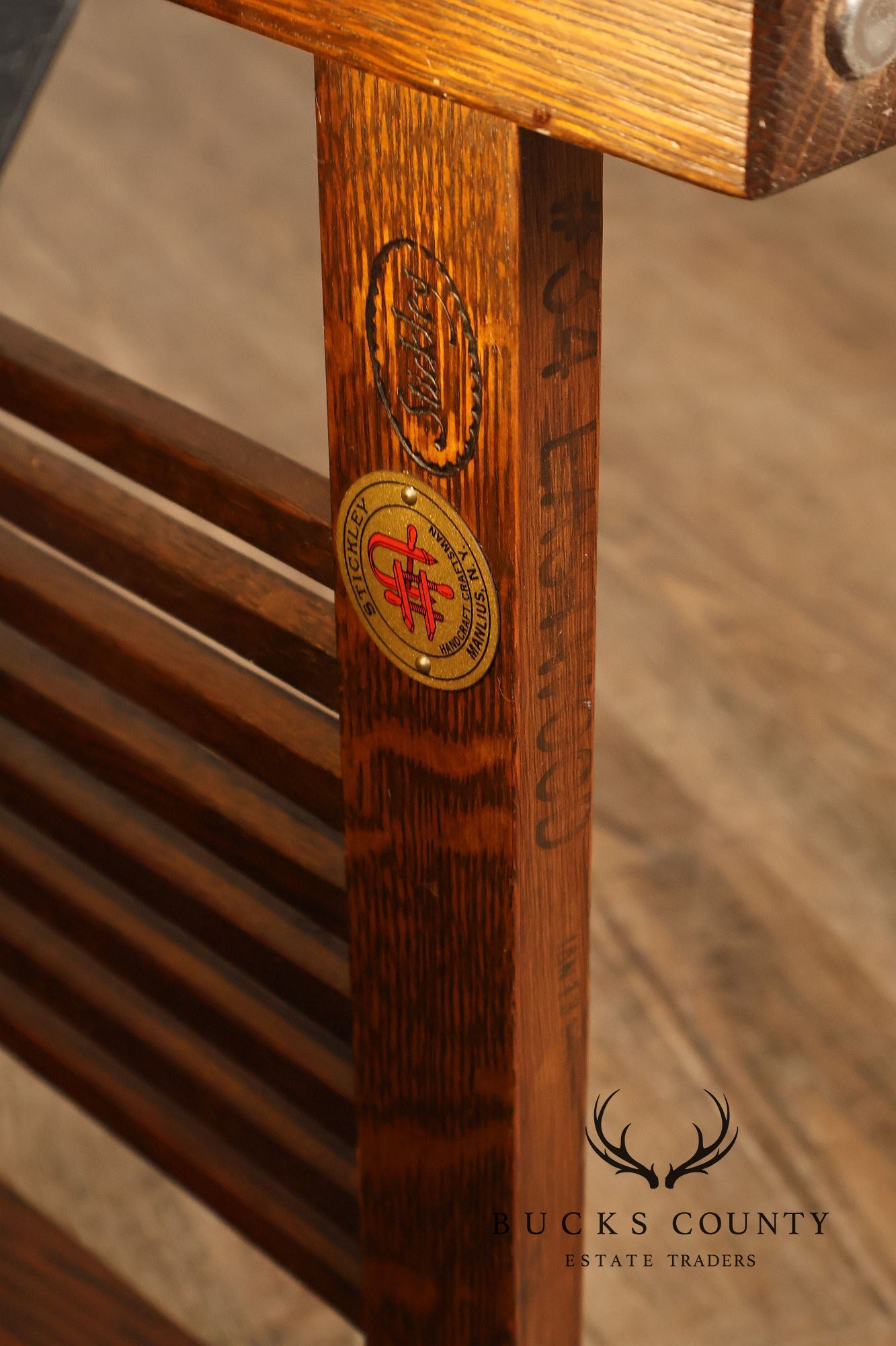 Stickley Mission Collection Oak Upholstered Bench