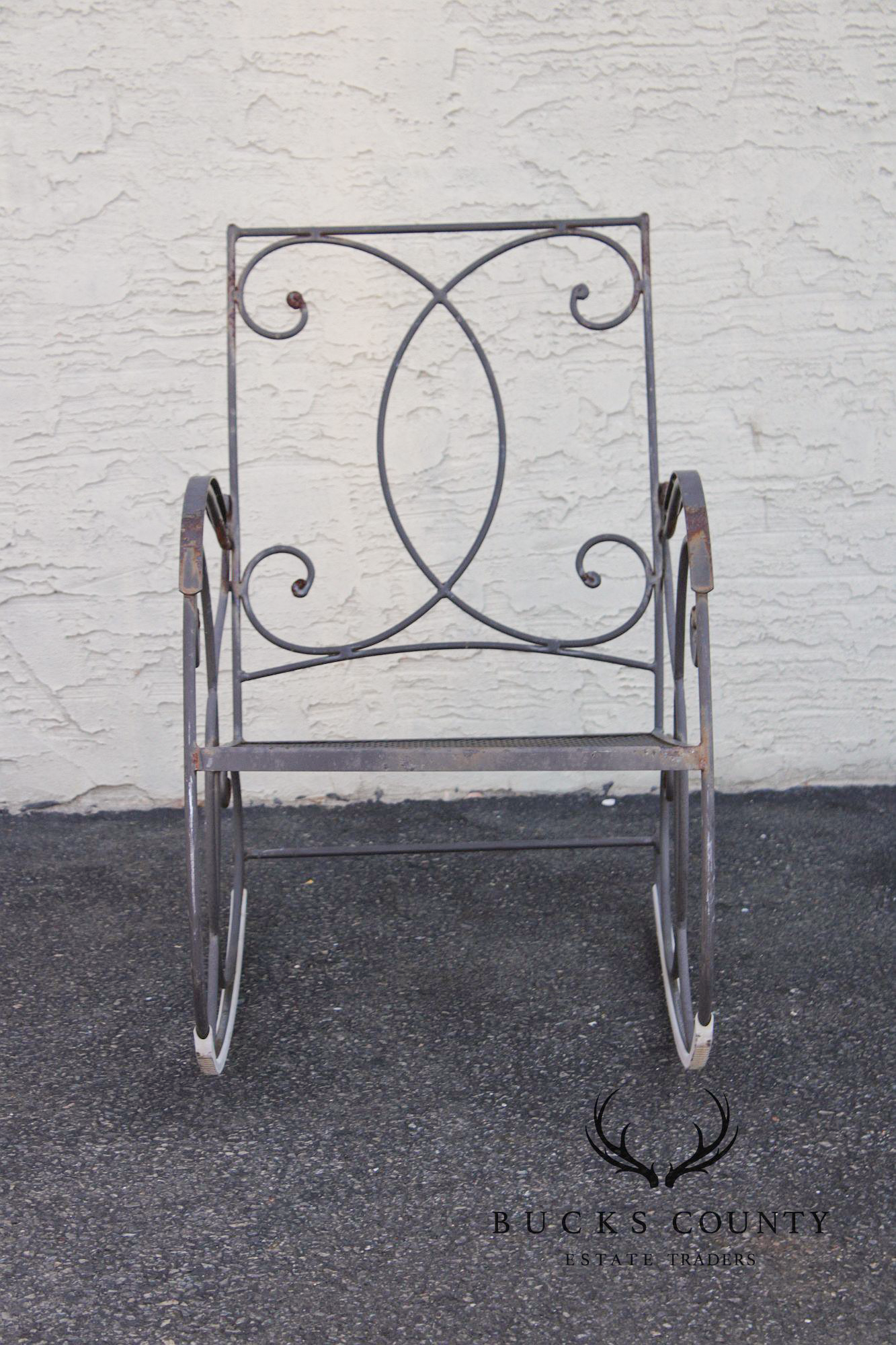 Vintage Wrought Iron Patio Rocking Chair