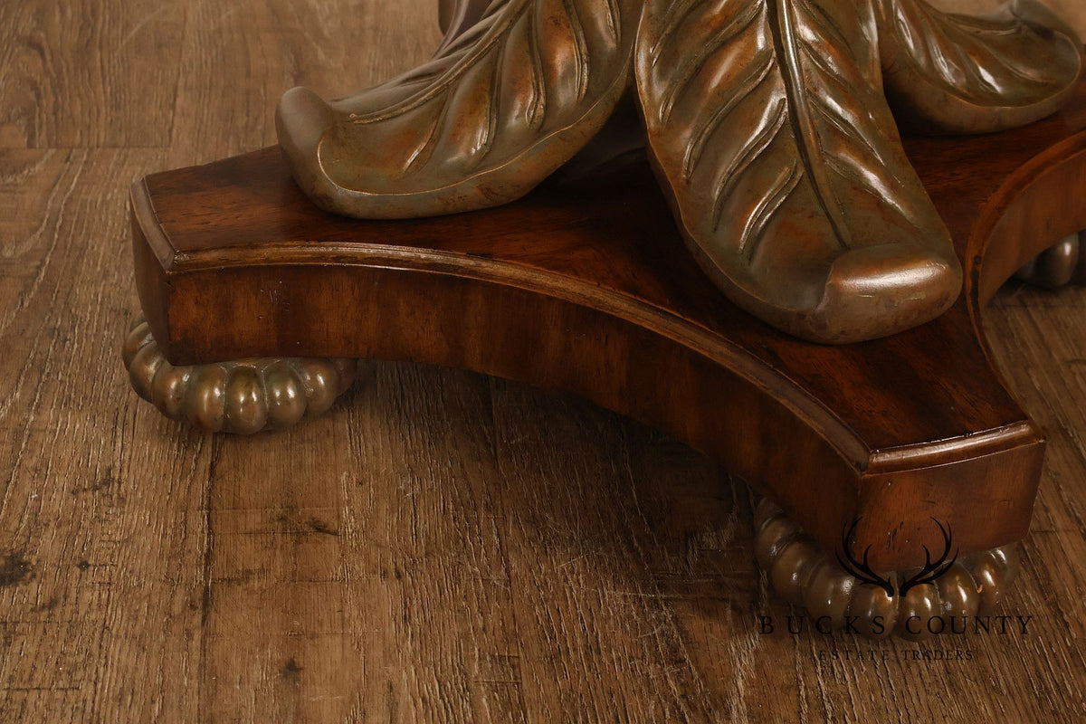 Maitland-Smith Empire Style Pair of Pedestal Side Tables