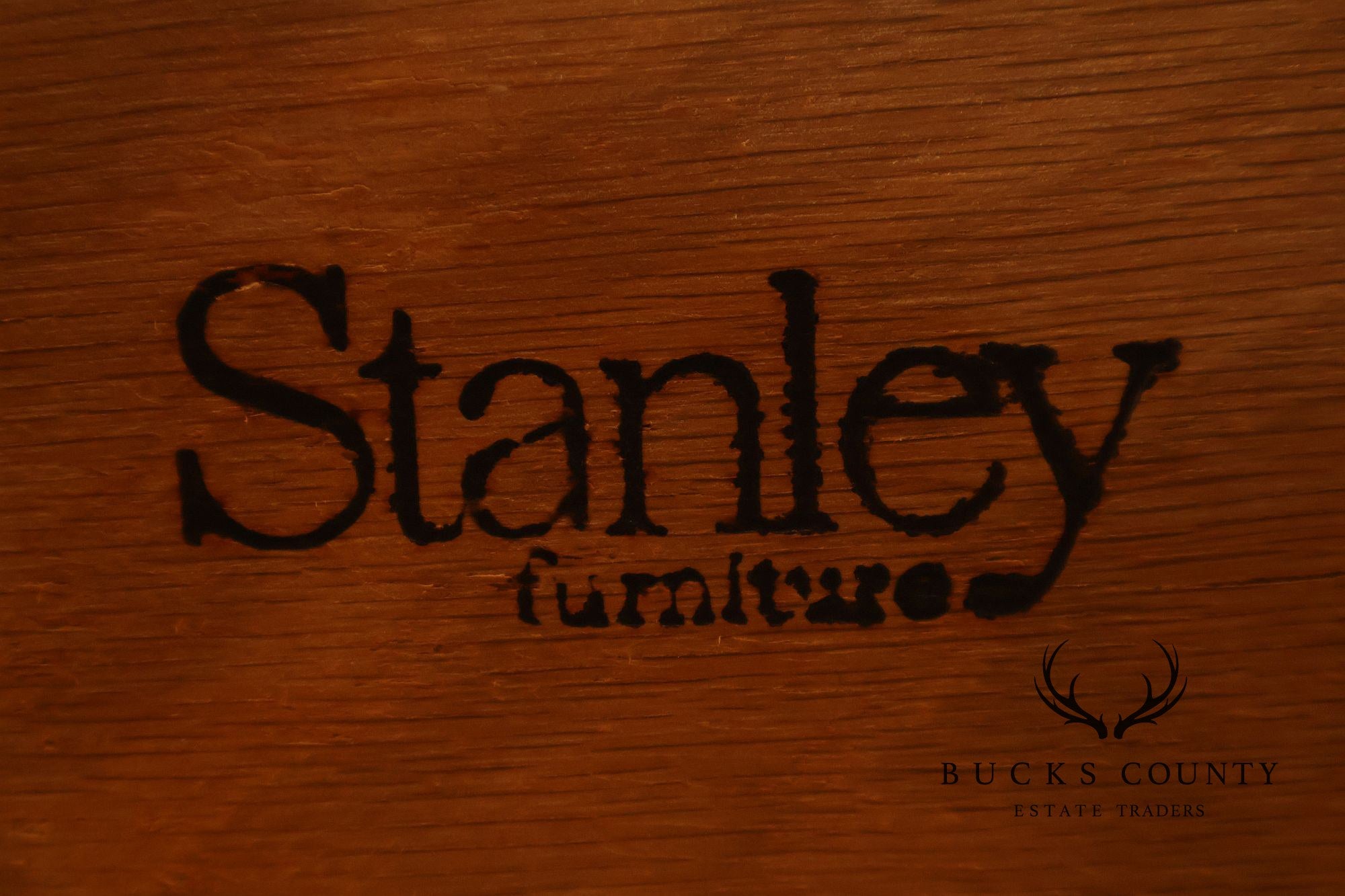 Stanley Furniture Regency Style Pair of Marble Top Mahogany Nightstands