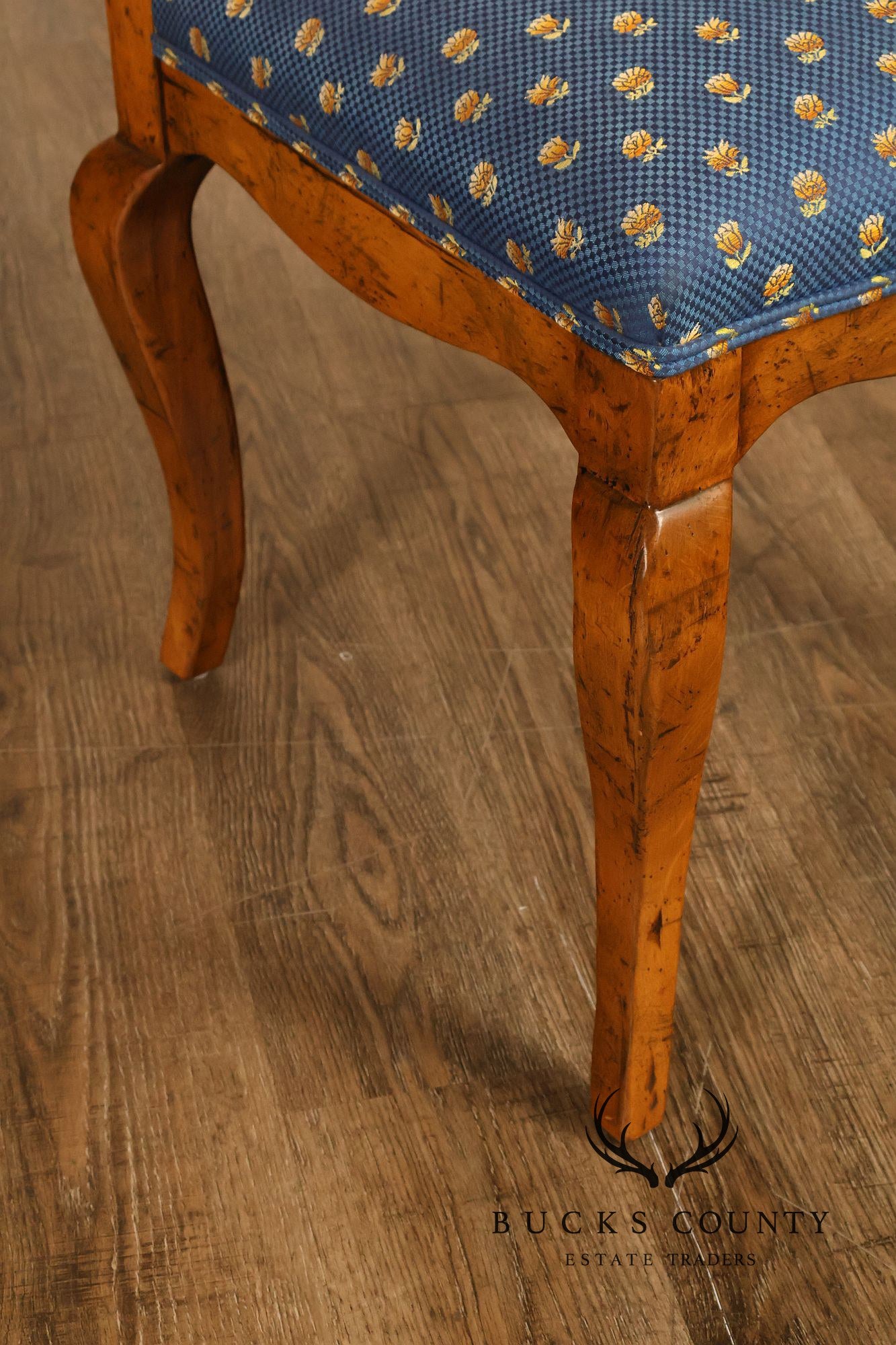 Guy Chaddock Basque Hickory Set Of Eight French Country Ladder Back Dining Chairs