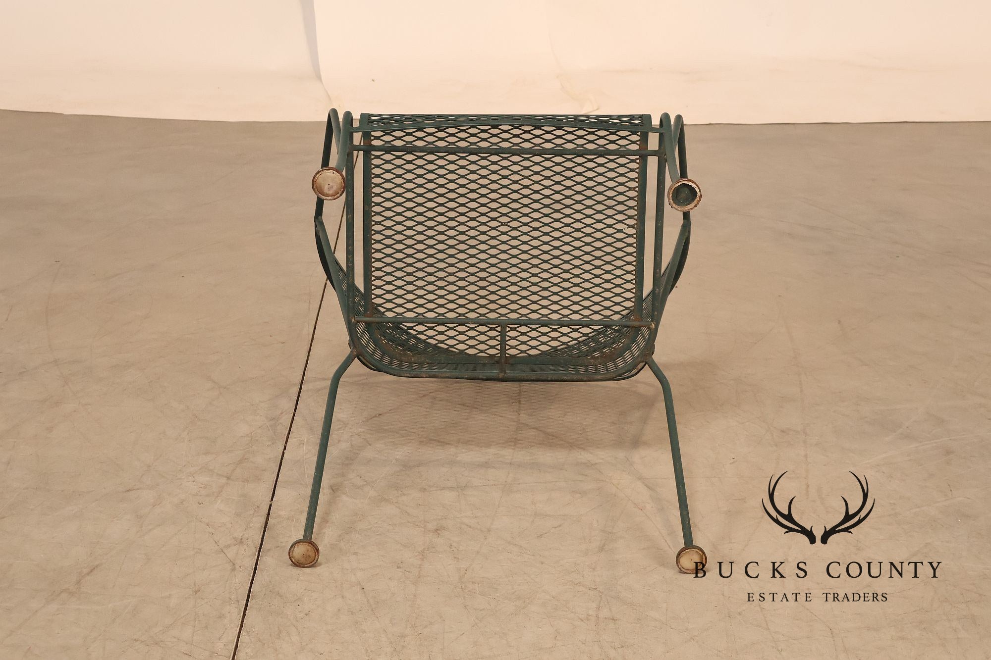 Wrought Iron Vintage Round Patio Table And Four Chairs Set