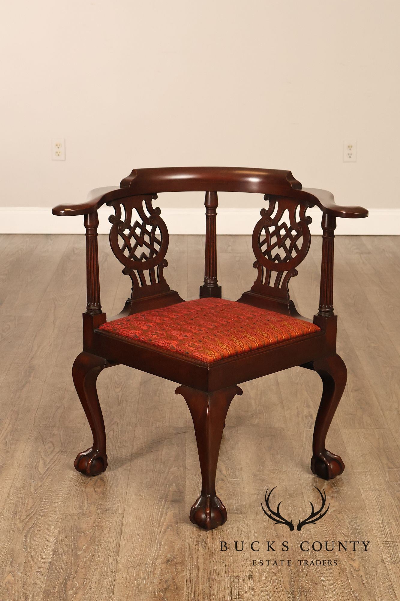 Kittinger Furniture Chippendale Style Mahogany CW-48 Corner Chair