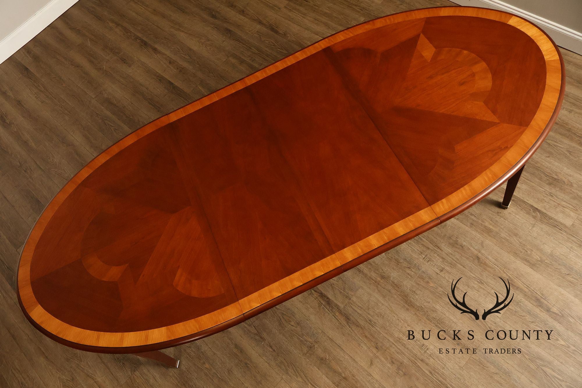 Harden Oval Cherry Banded Dining Table With Two Leaves