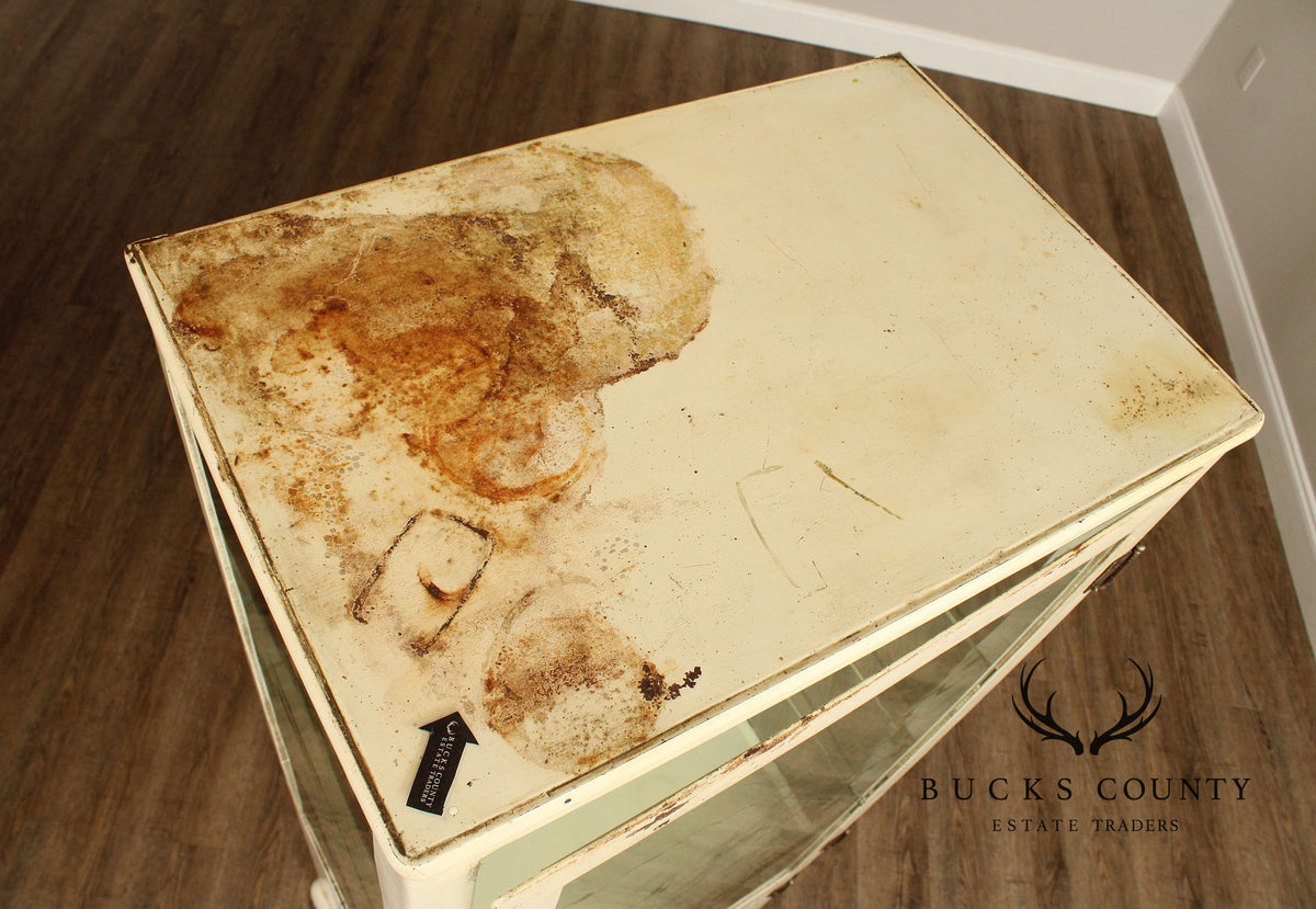 Vintage Enameled Steel Medical Cabinet
