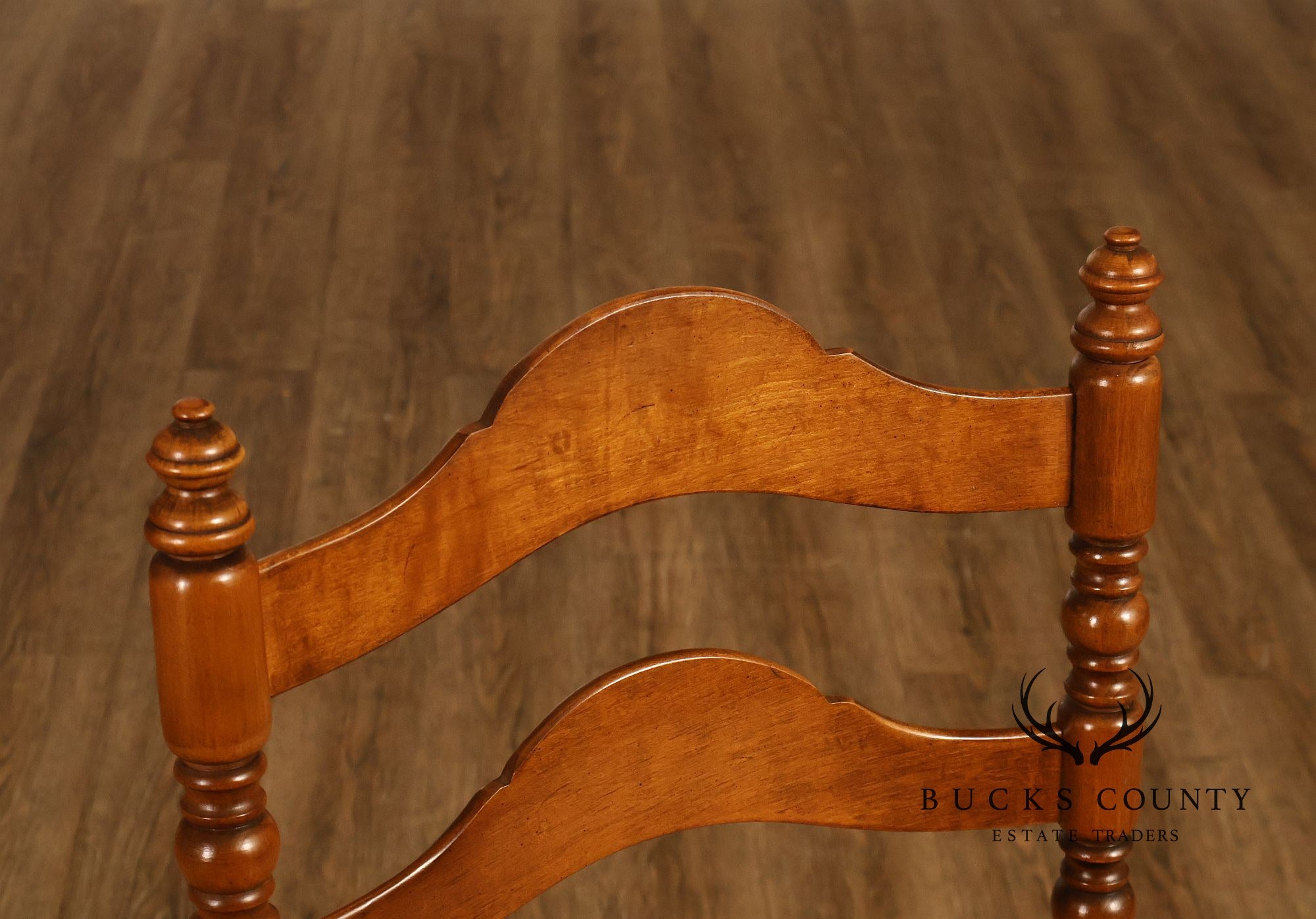Vintage Set Of 12 Maple Rush Seat Ladderback Dining Chairs