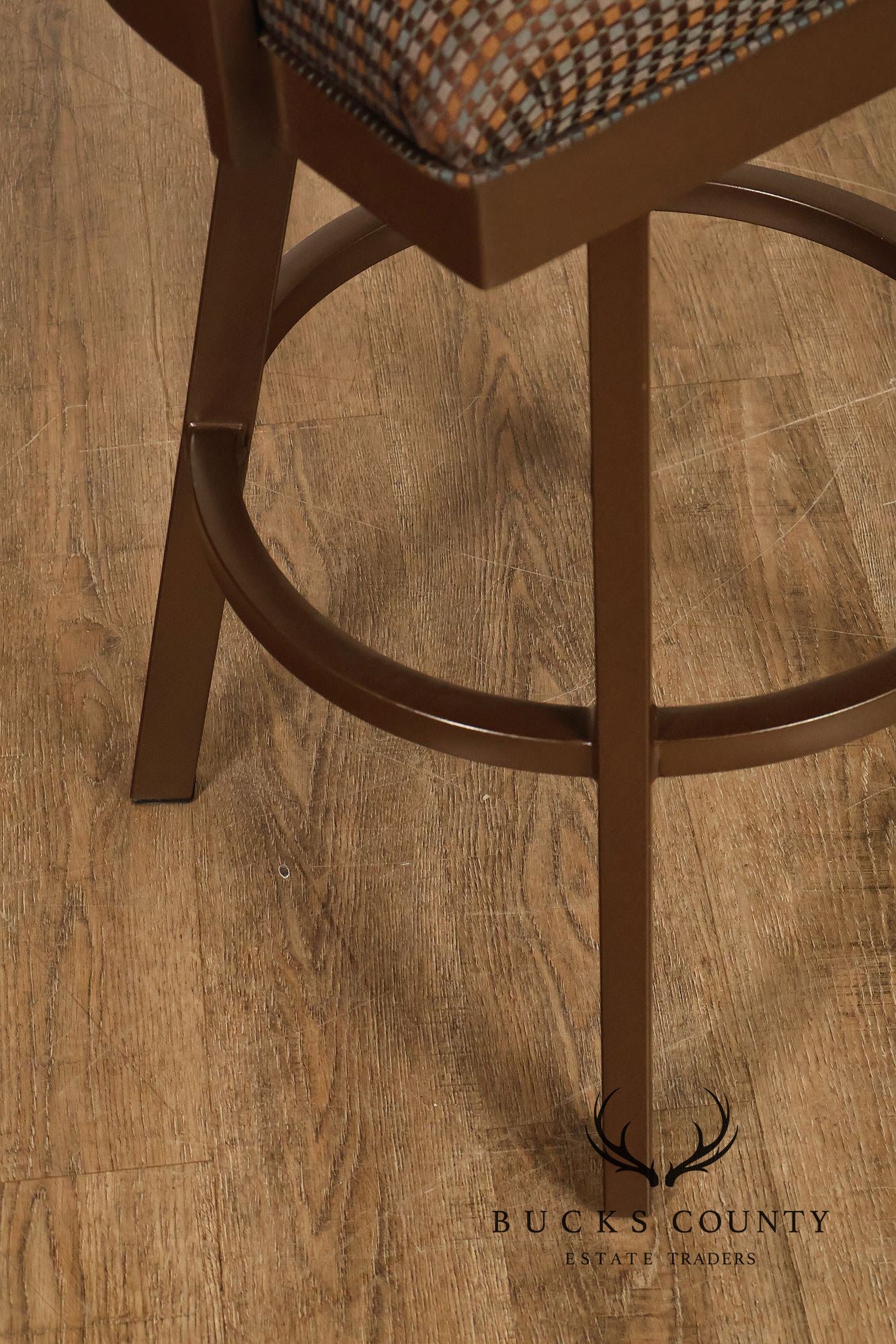 Tempo Industries Pair Of Swivel Bar Stools With Arms