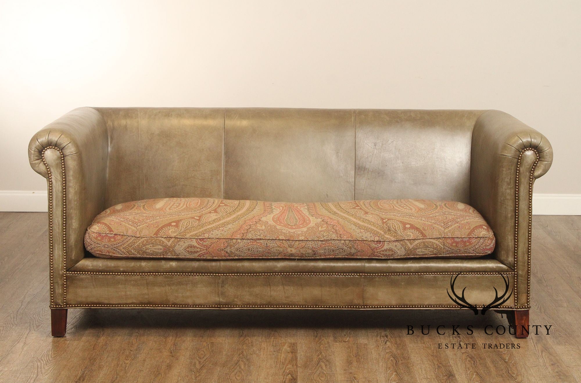 Ralph Lauren Even Arm Leather Sofa