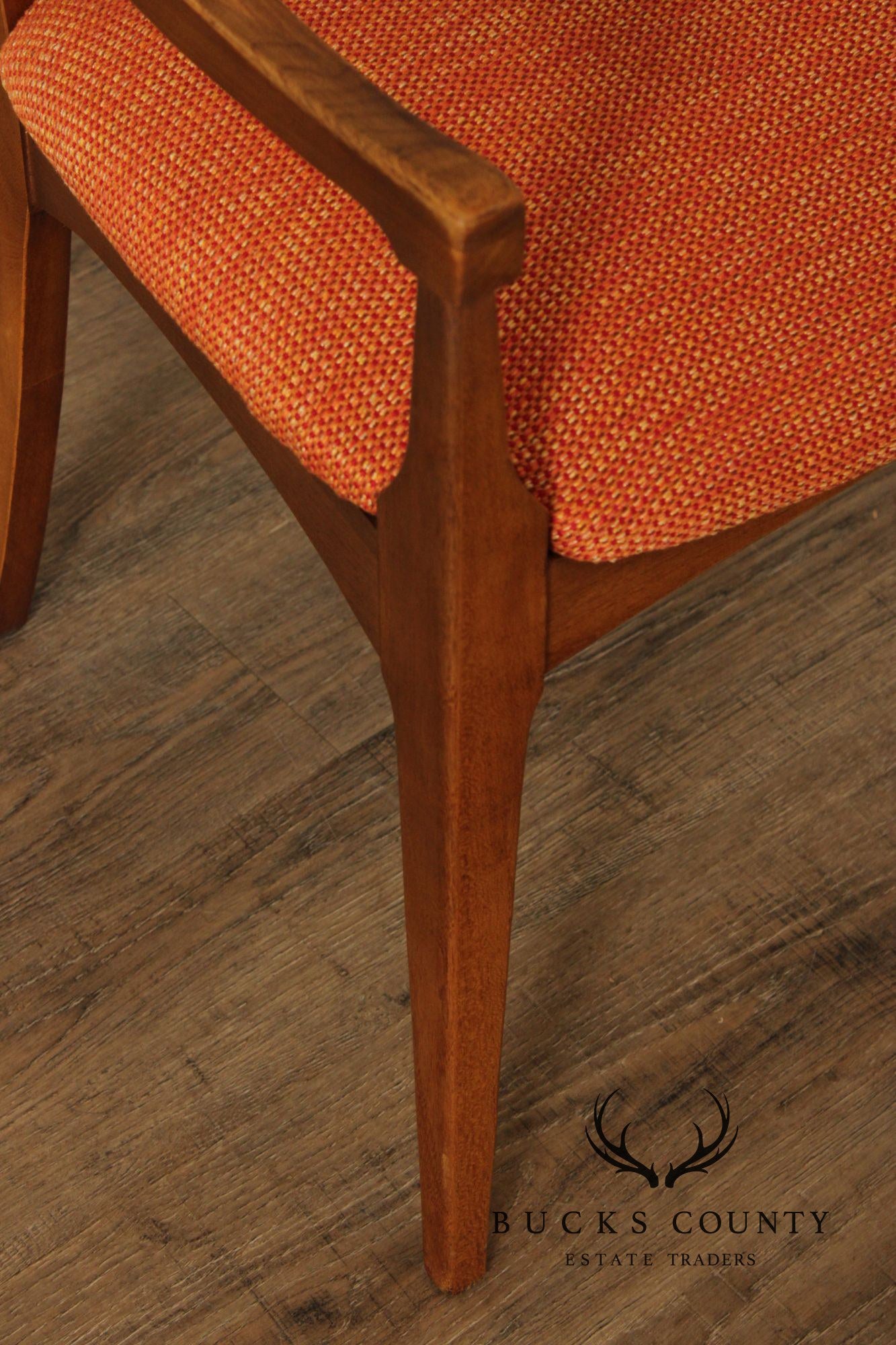 Lane 'Rhythm' Set of Six Mid Century Walnut Dining Chairs