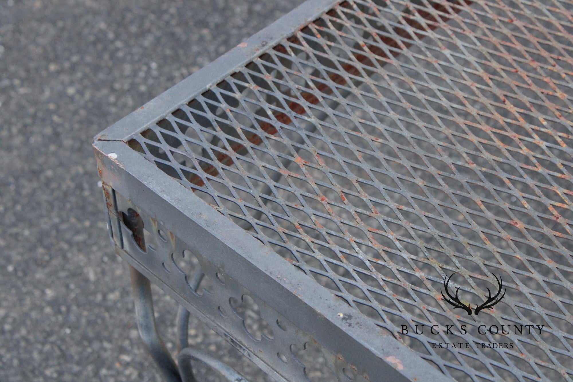 Vintage Wrought Iron Outdoor Coffee Table