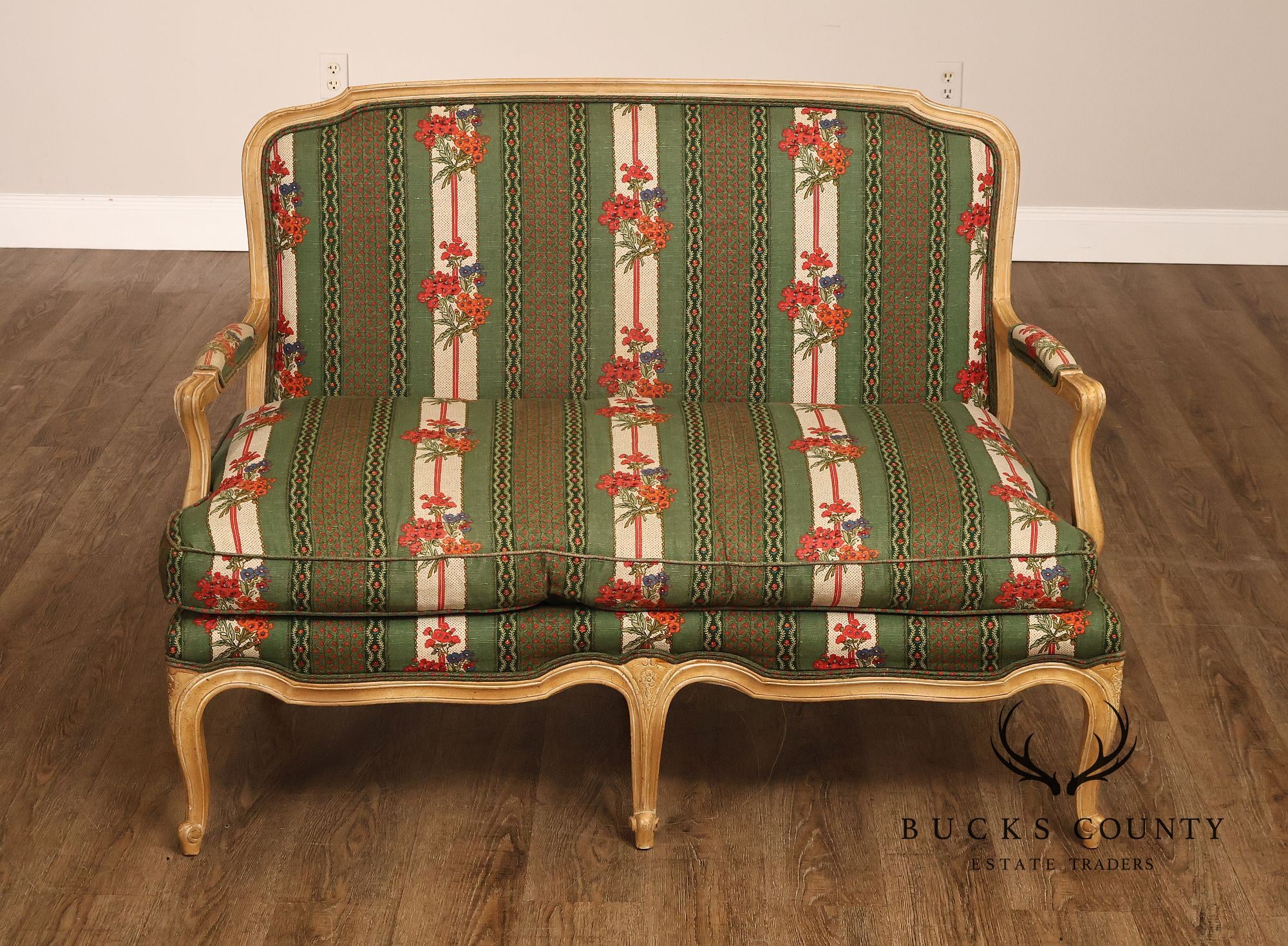 Kindel French Louis XV Style Painted Settee