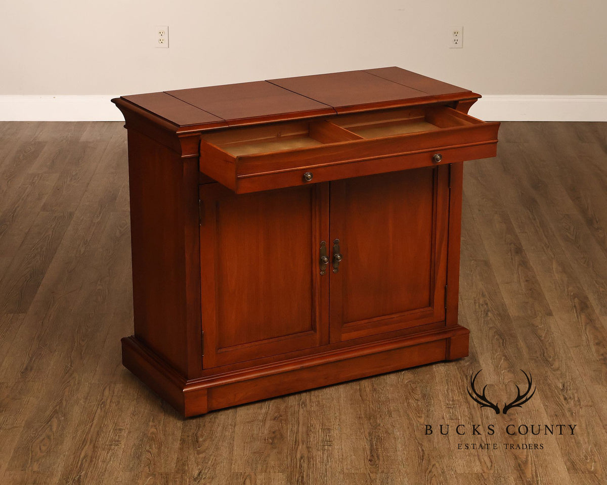 Ethan Allen 'Medallion' Cherry Flip-Top Server