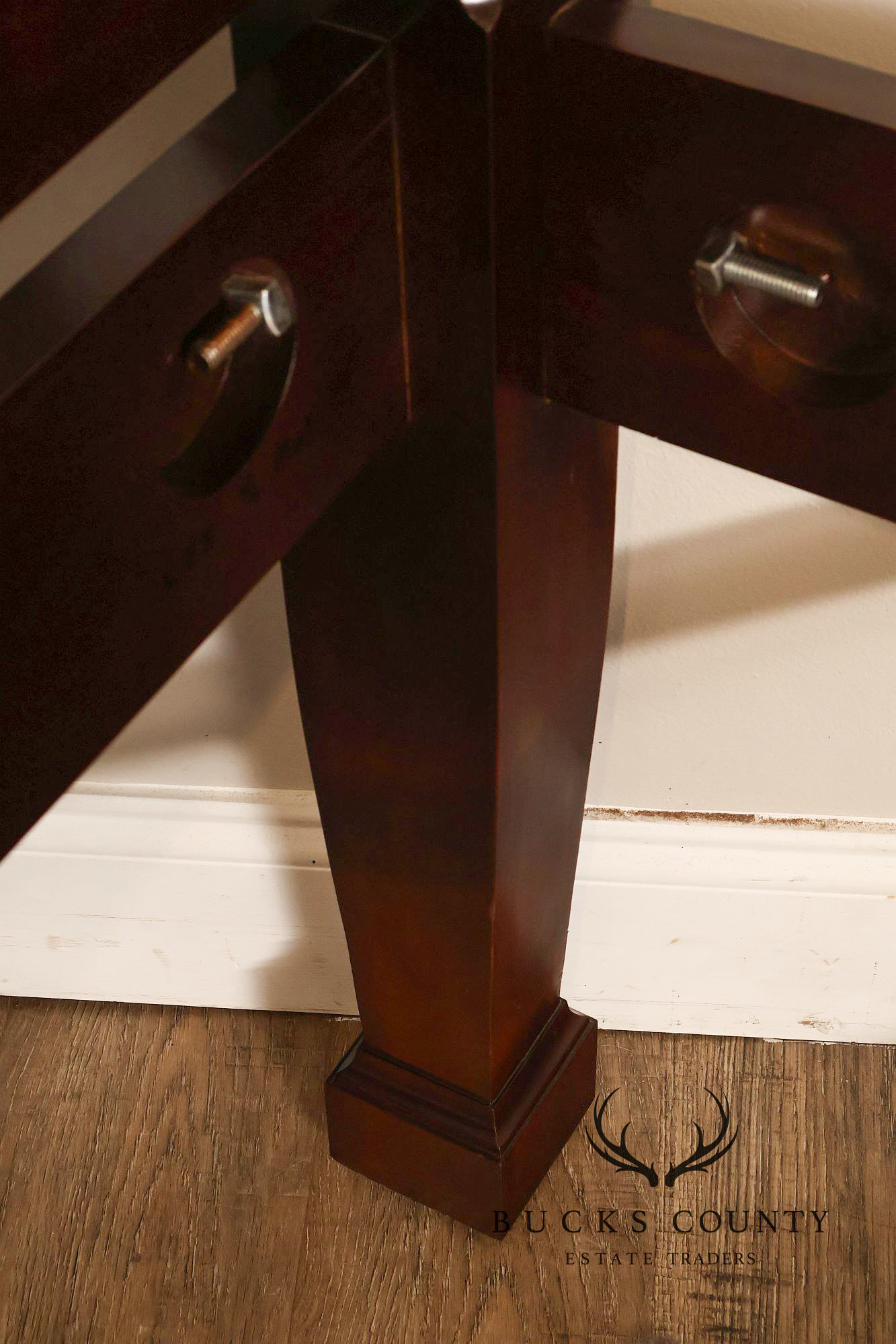 Craftique Mebane Rice Traditional Mahogany King Four Poster Bed