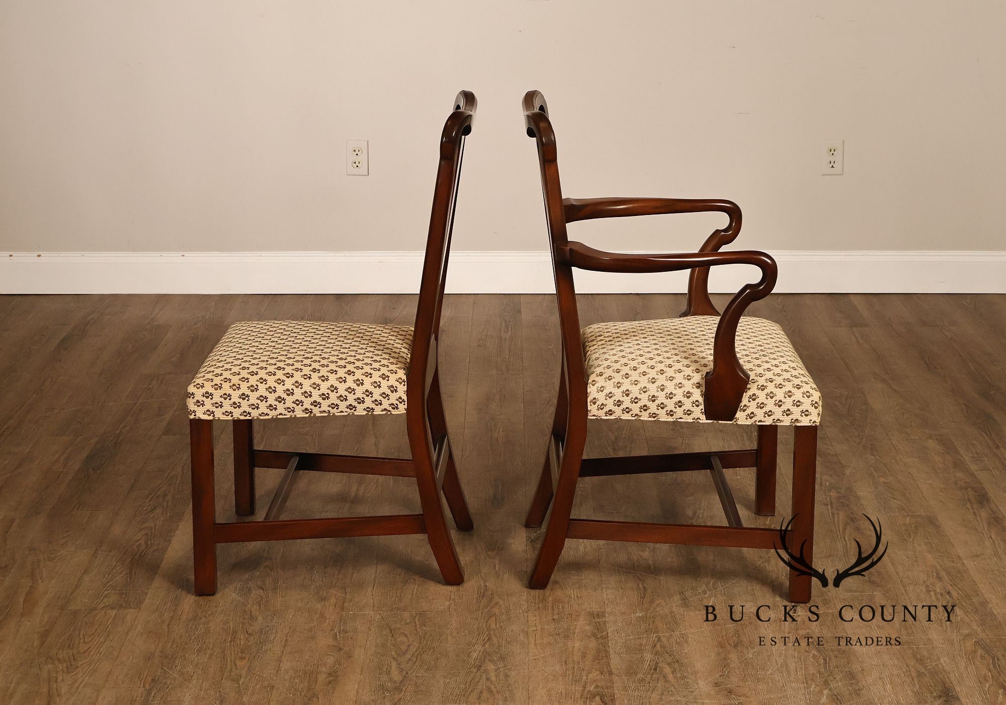 Kittinger Colonial Williamsburg Adaptation Set Of Eight Mahogany Dining Chairs