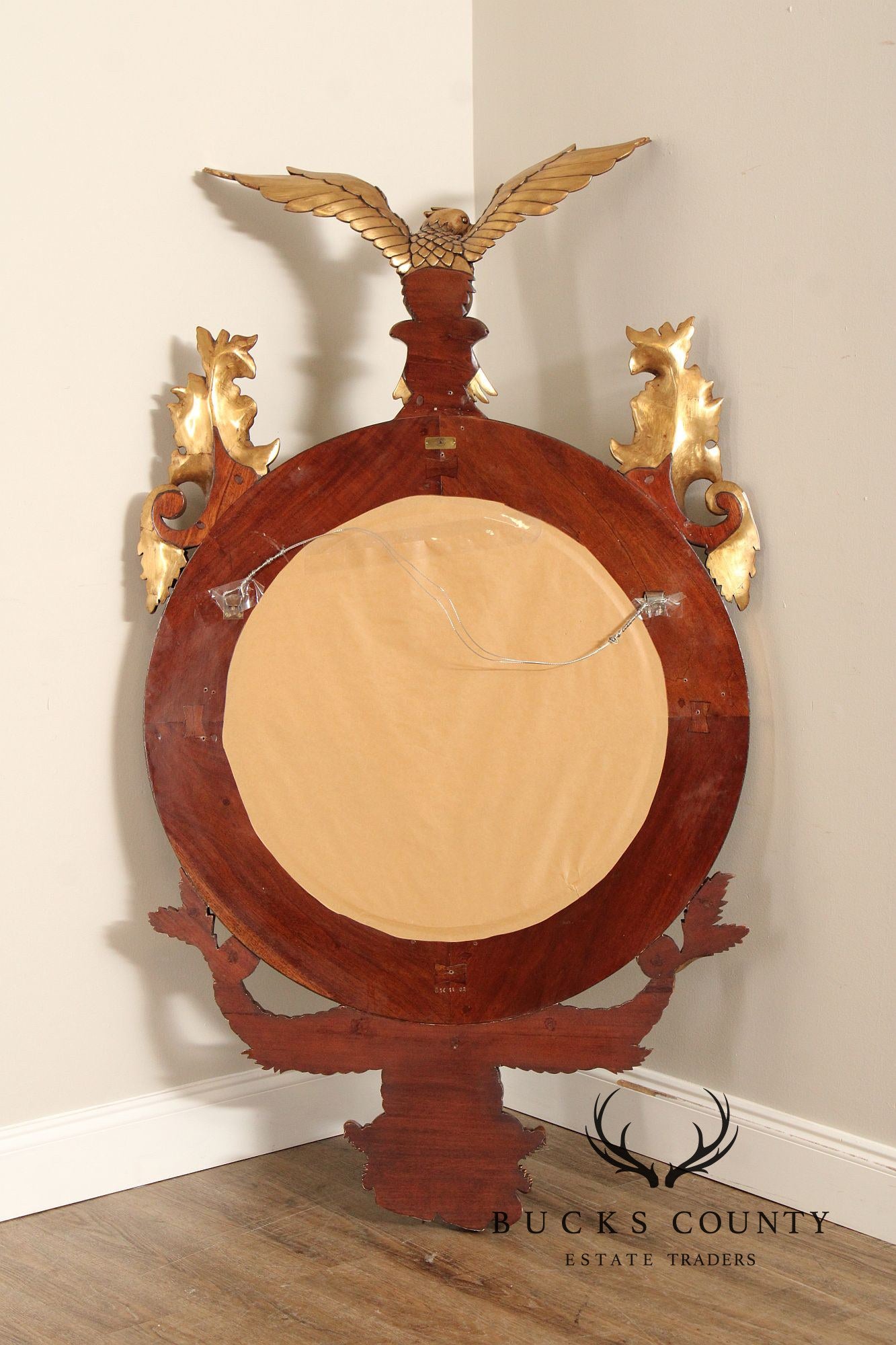 Victoria Collection Federal Style Large Convex Wall Mirror