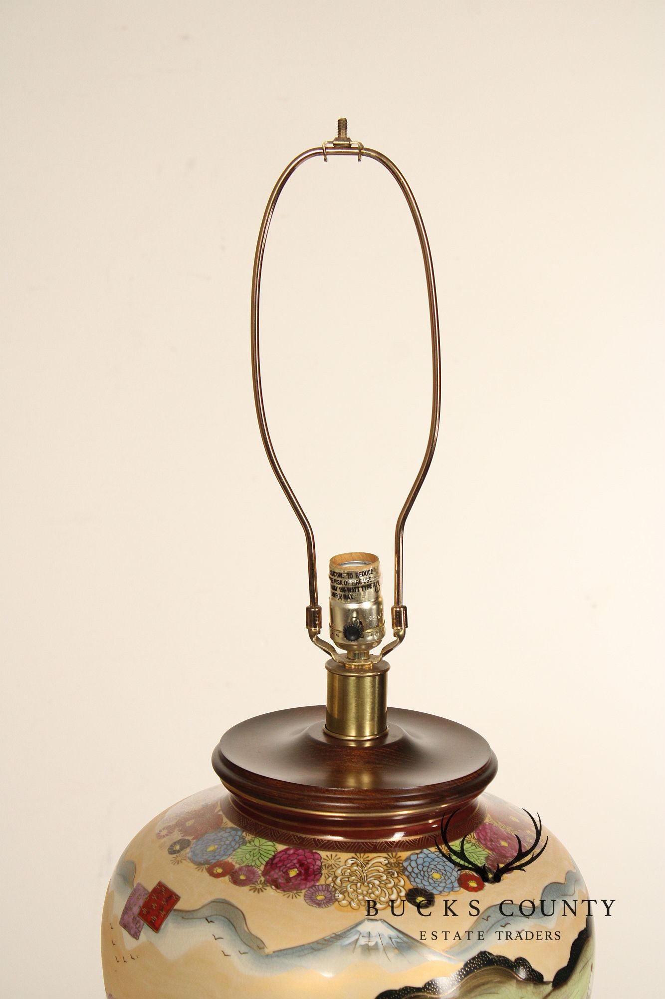 Frederick Cooper Asian Style Porcelain Ginger Jar Table Lamp