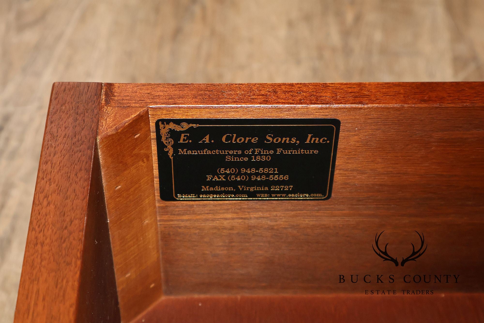 E.A. Clore Chippendale Style Bench Made Walnut Display Cabinet