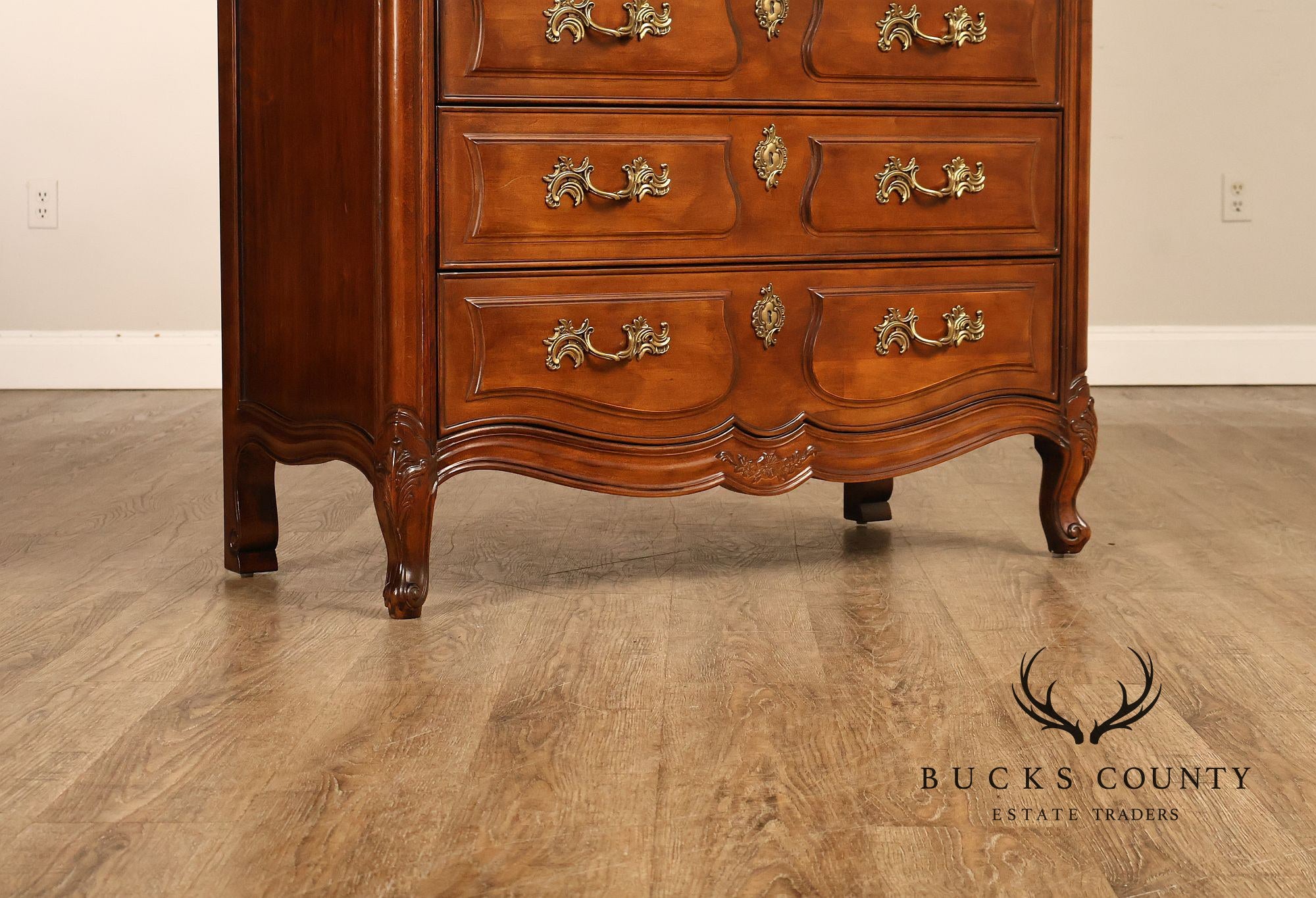Henredon French Country Style Walnut Armoire