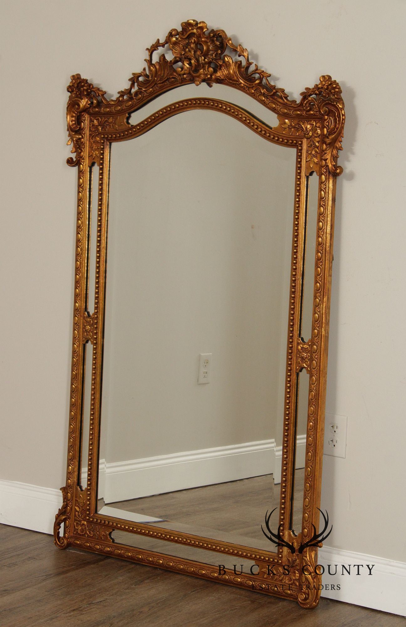 Large Ornately Gilt Carved Wall Mirror