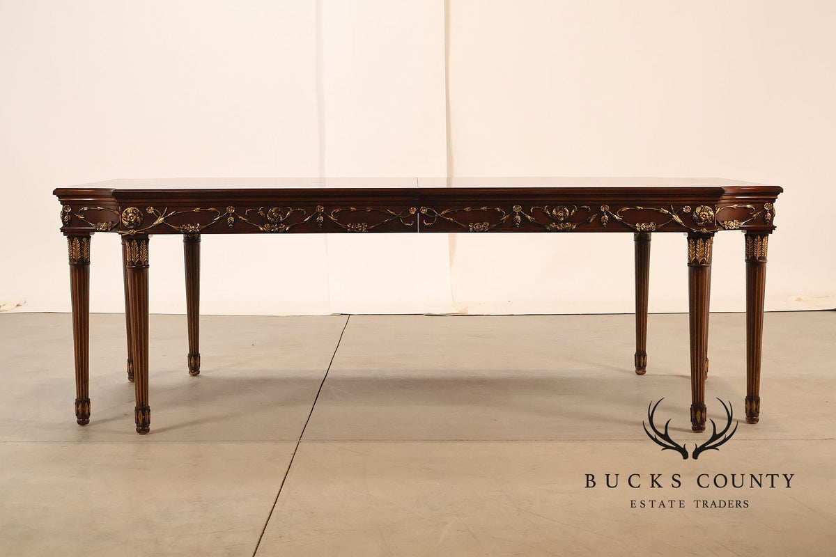 E J Victor Newport Collection Neoclassical Style Mahogany Dining Table With Two Leaves