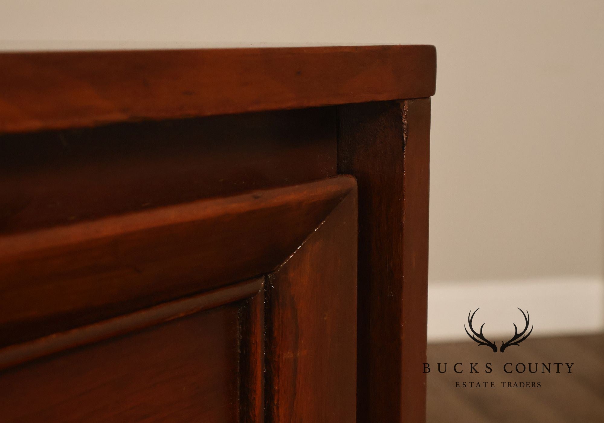 Basic Witz Mid Century Modern Walnut Triple Dresser
