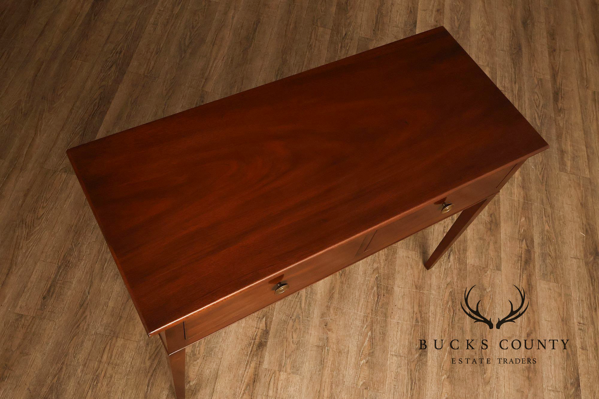 Kittinger Williamsburg Adaptation Mahogany Two Drawer Console Table