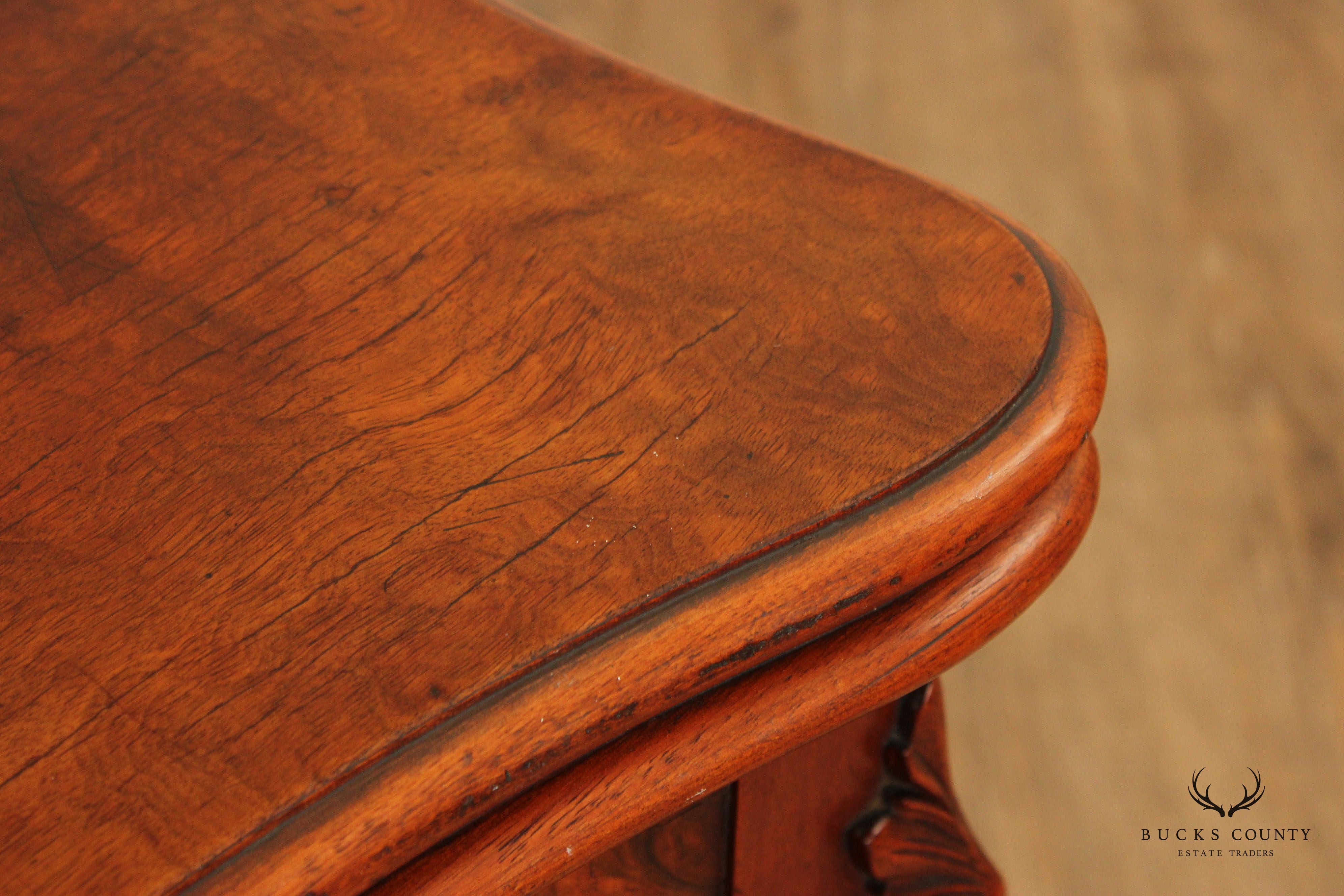 Antique French Louis XV Style Walnut Folding Card Table