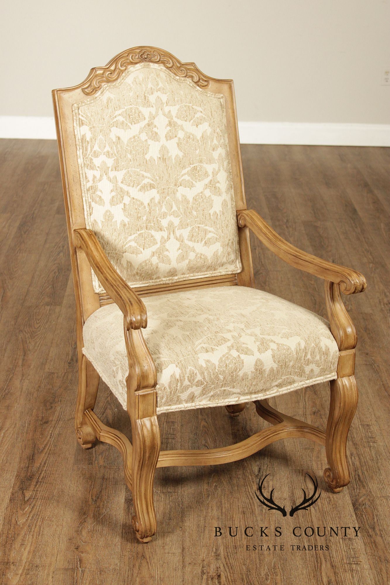 Bernhardt European Provincial Style Set Of 10 Upholstered Dining Chairs