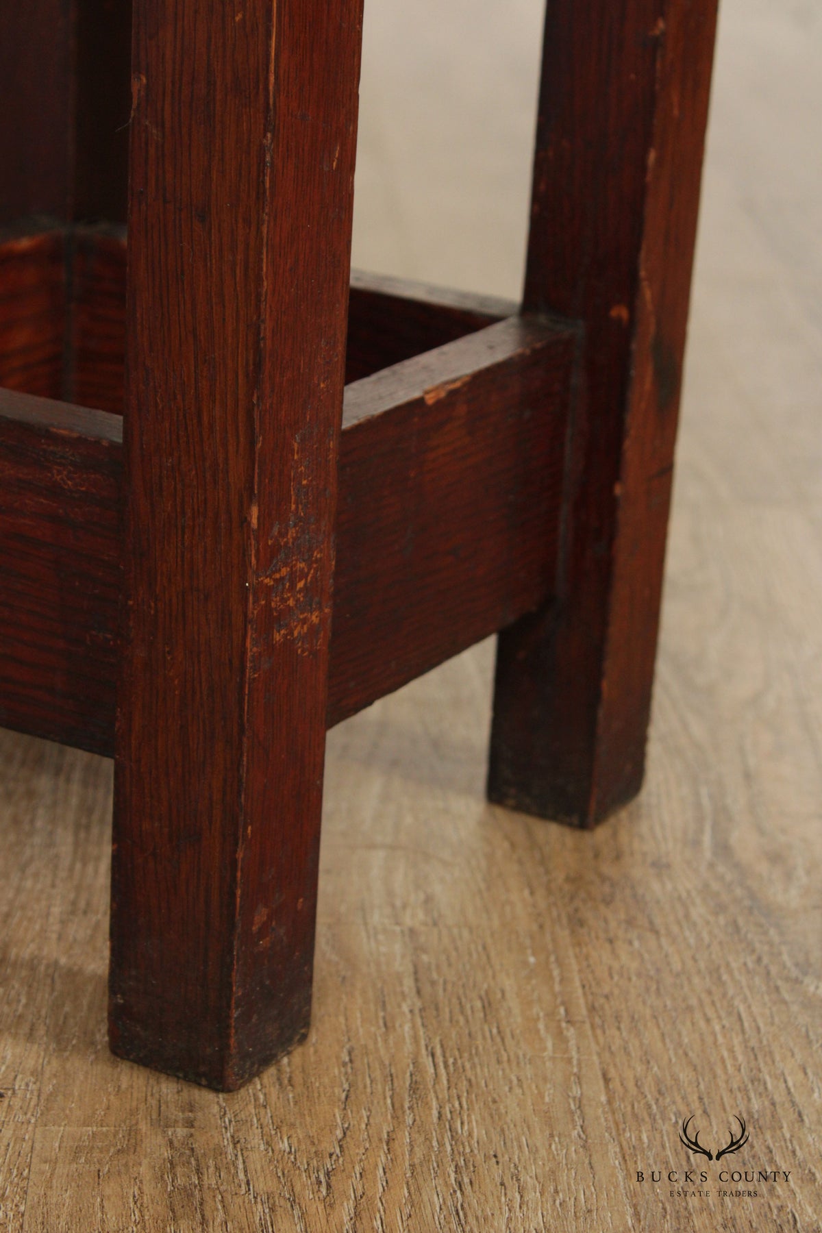 Antique Mission Oak Umbrella Stand