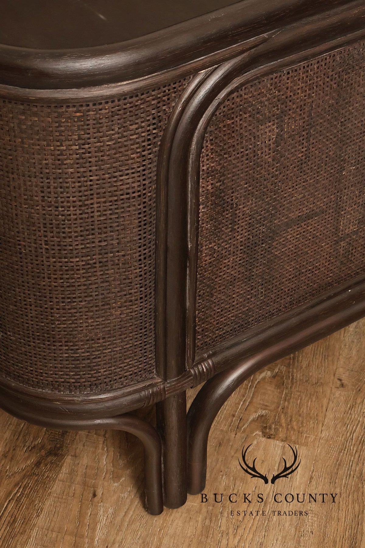Arhaus Maya King Size Faux Bamboo And Cane Bed