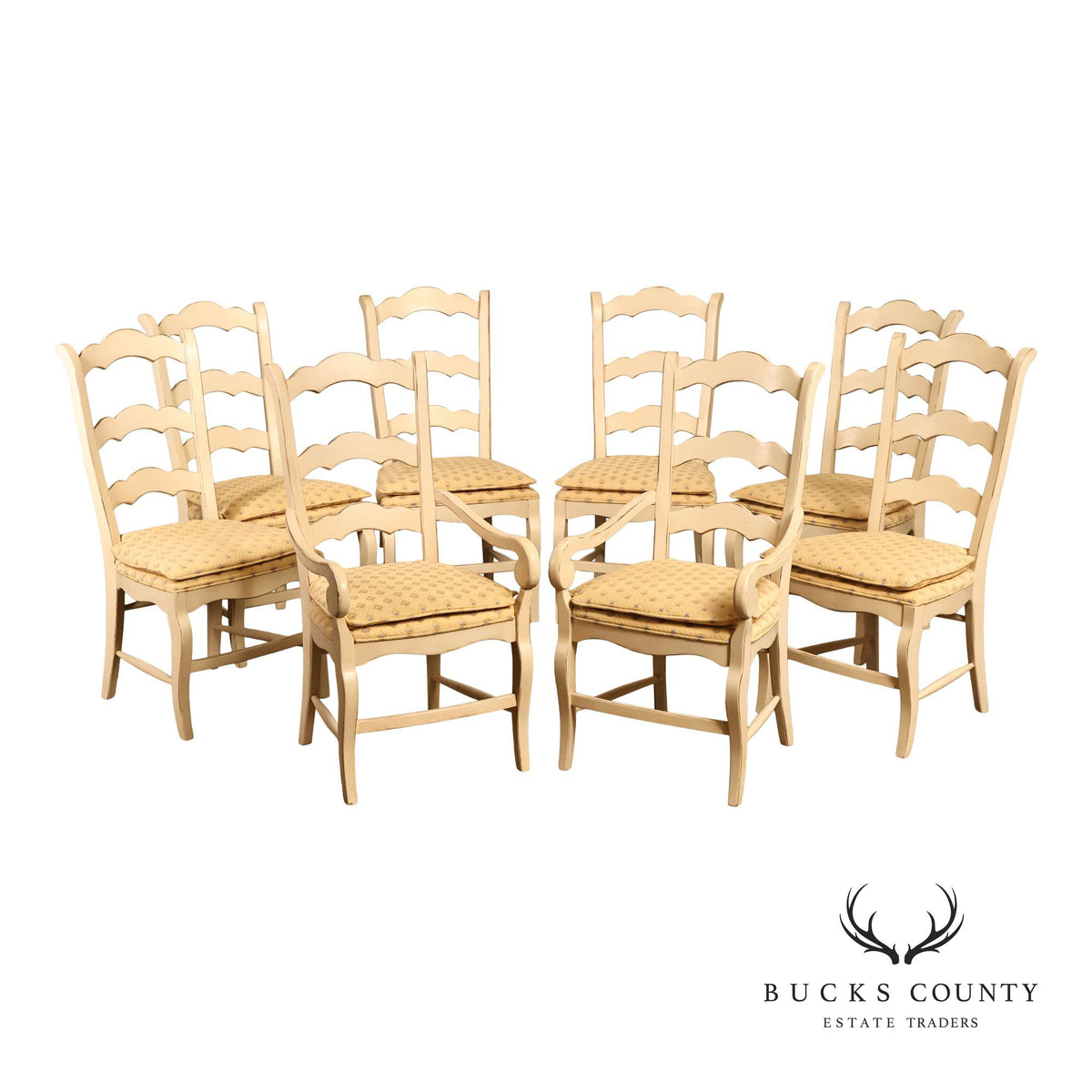 Drexel Heritage French Country Style Set of Eight Dining Chairs