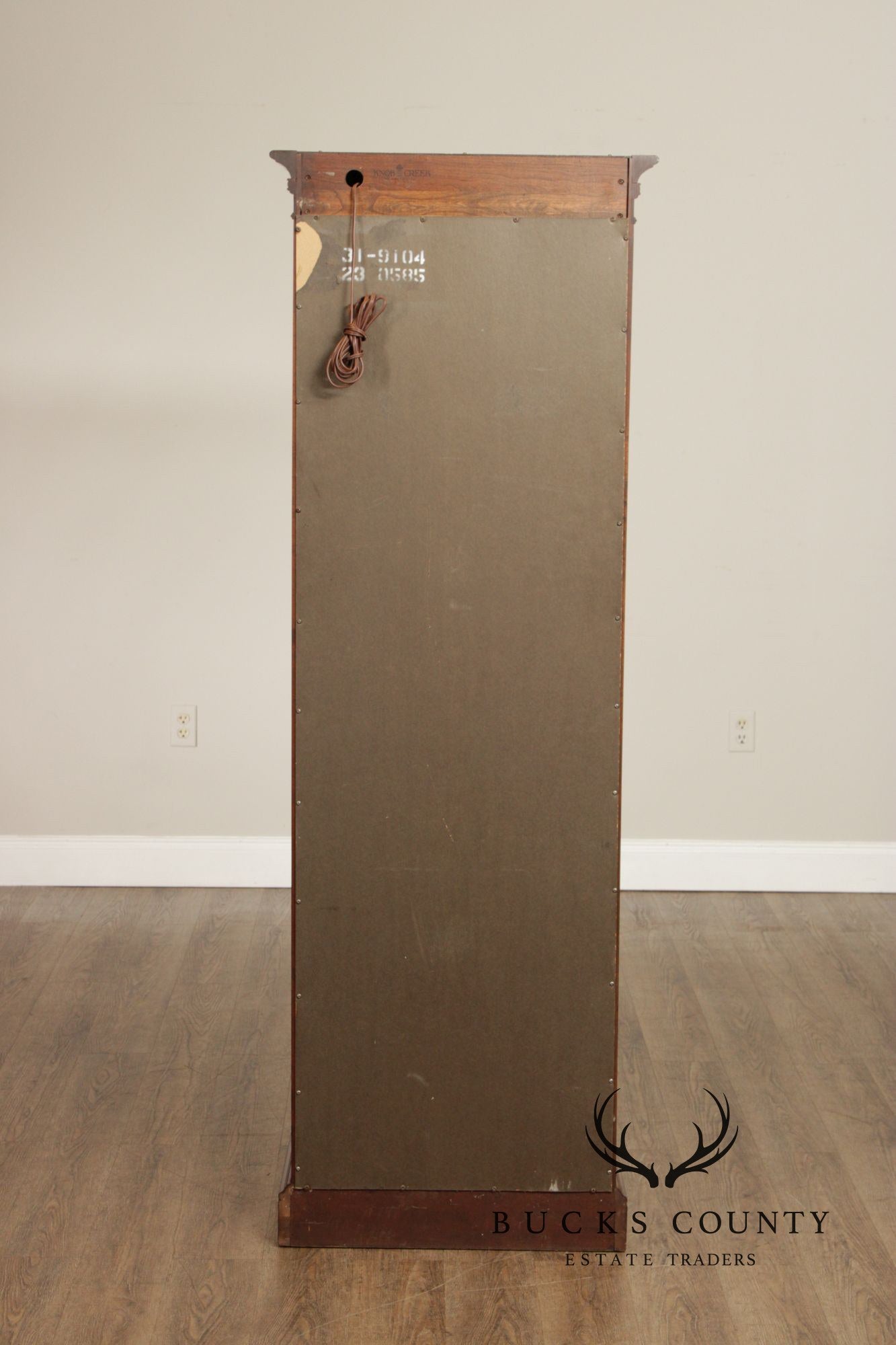 Knob Creek Traditional Cherry Narrow Curio Display Cabinet
