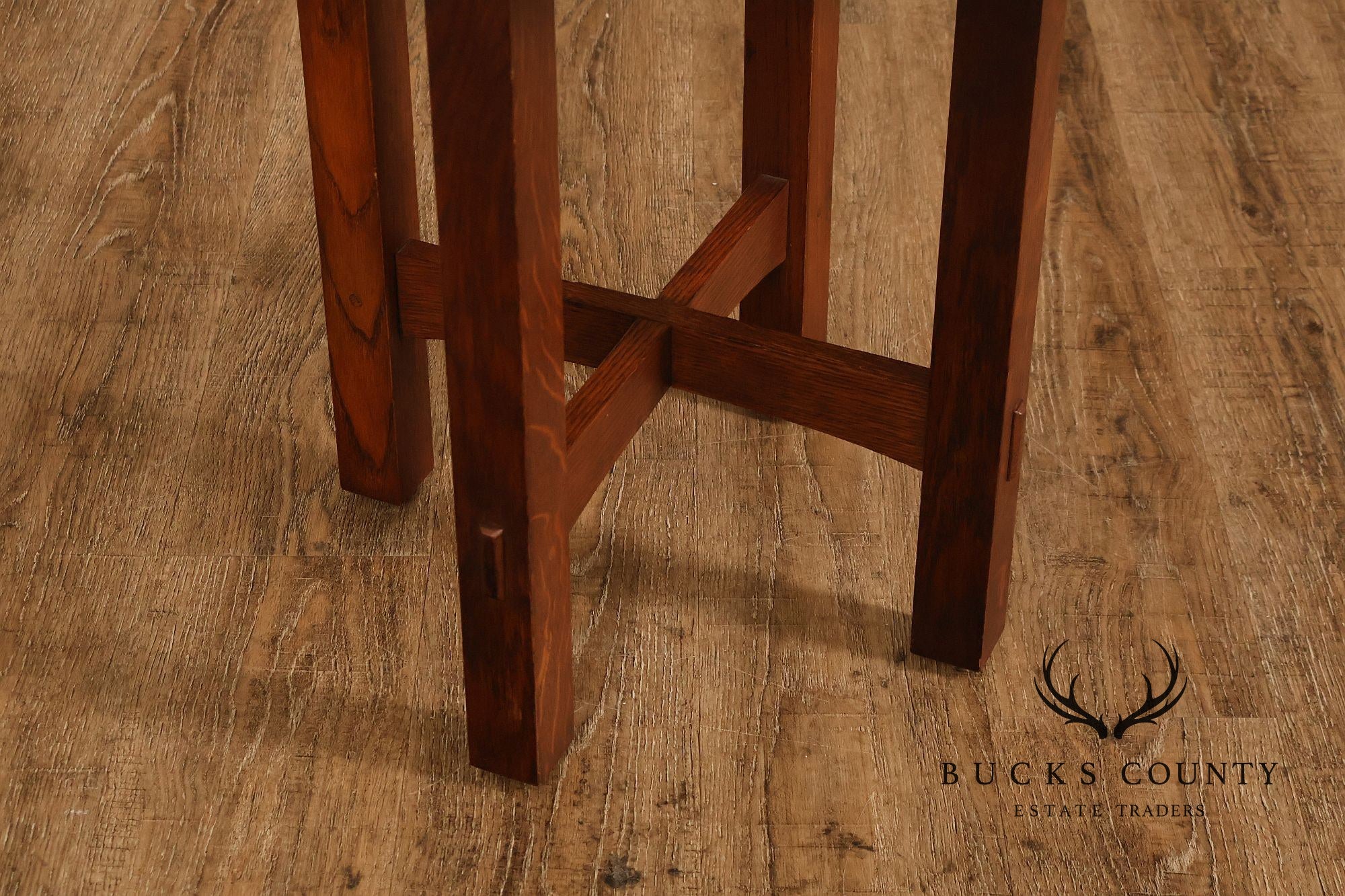 Stickley Mission Collection Oak Octagonal Tabouret Table