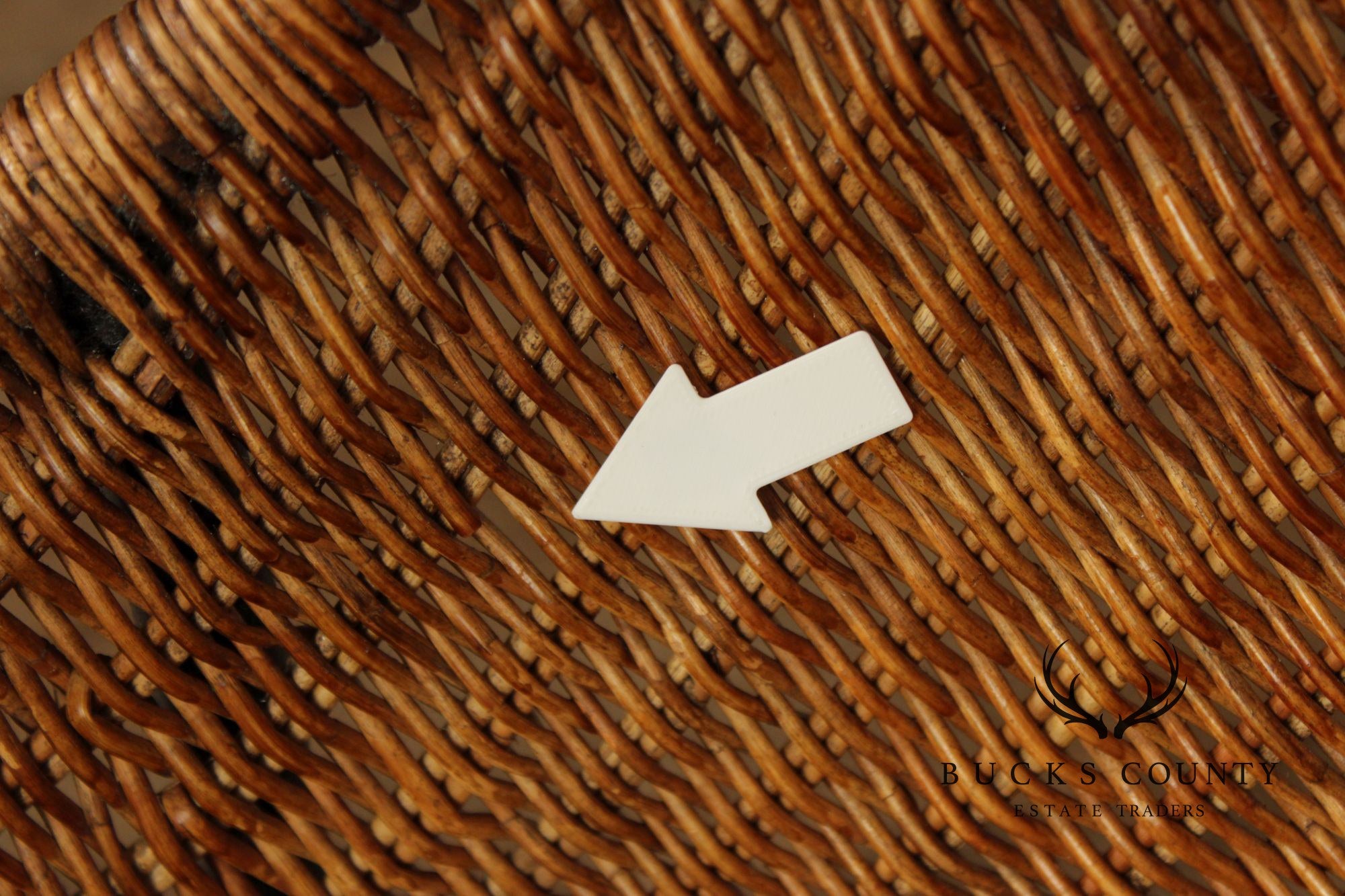 Francis Mair Attributed Mid Century Modern Wicker Lounge Chair