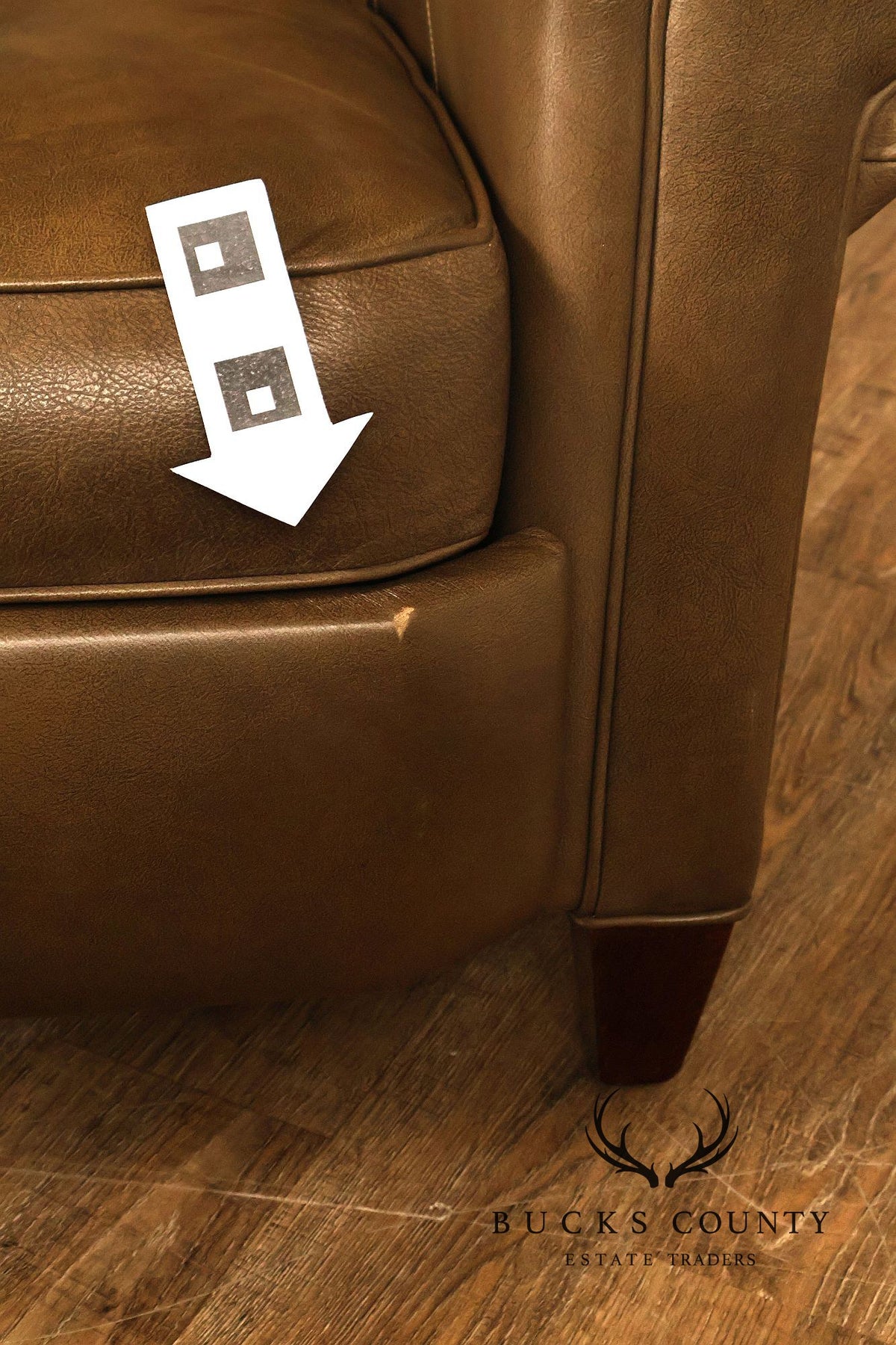 Ethan Allen Contemporary Leather Recliner Armchair