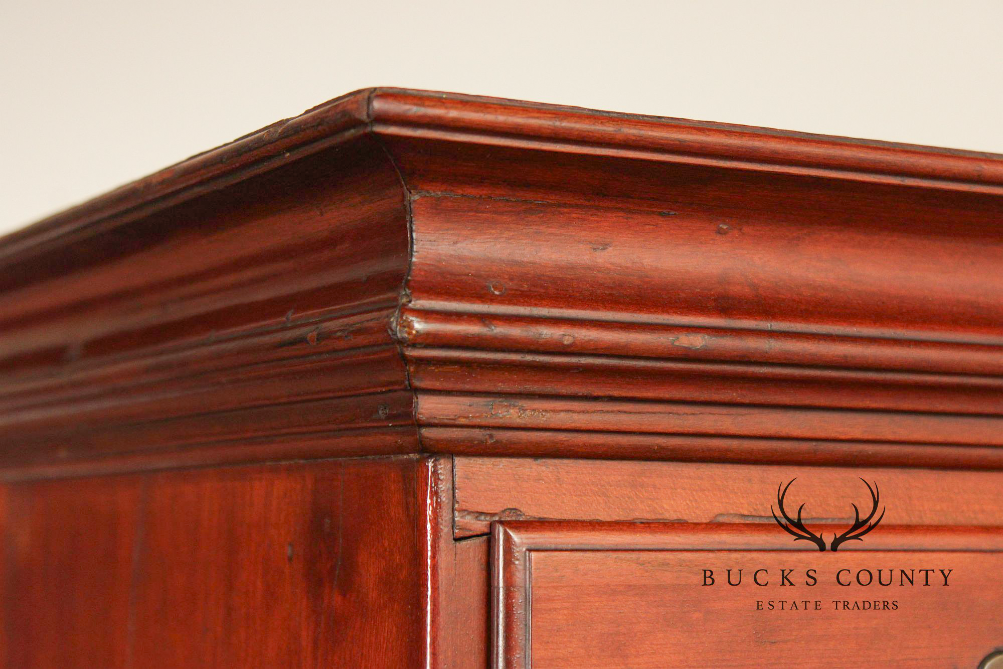 Antique American Chippendale Period Cherry Tall Chest Of Drawers